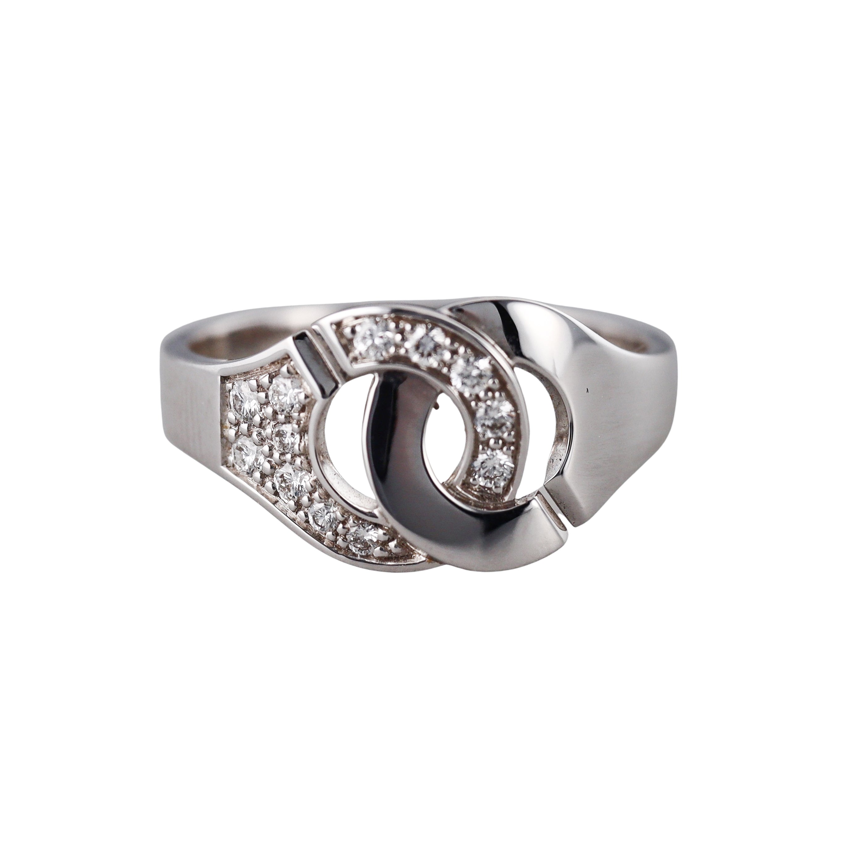 Dinh Van Menottes R10 White Gold Diamond Ring