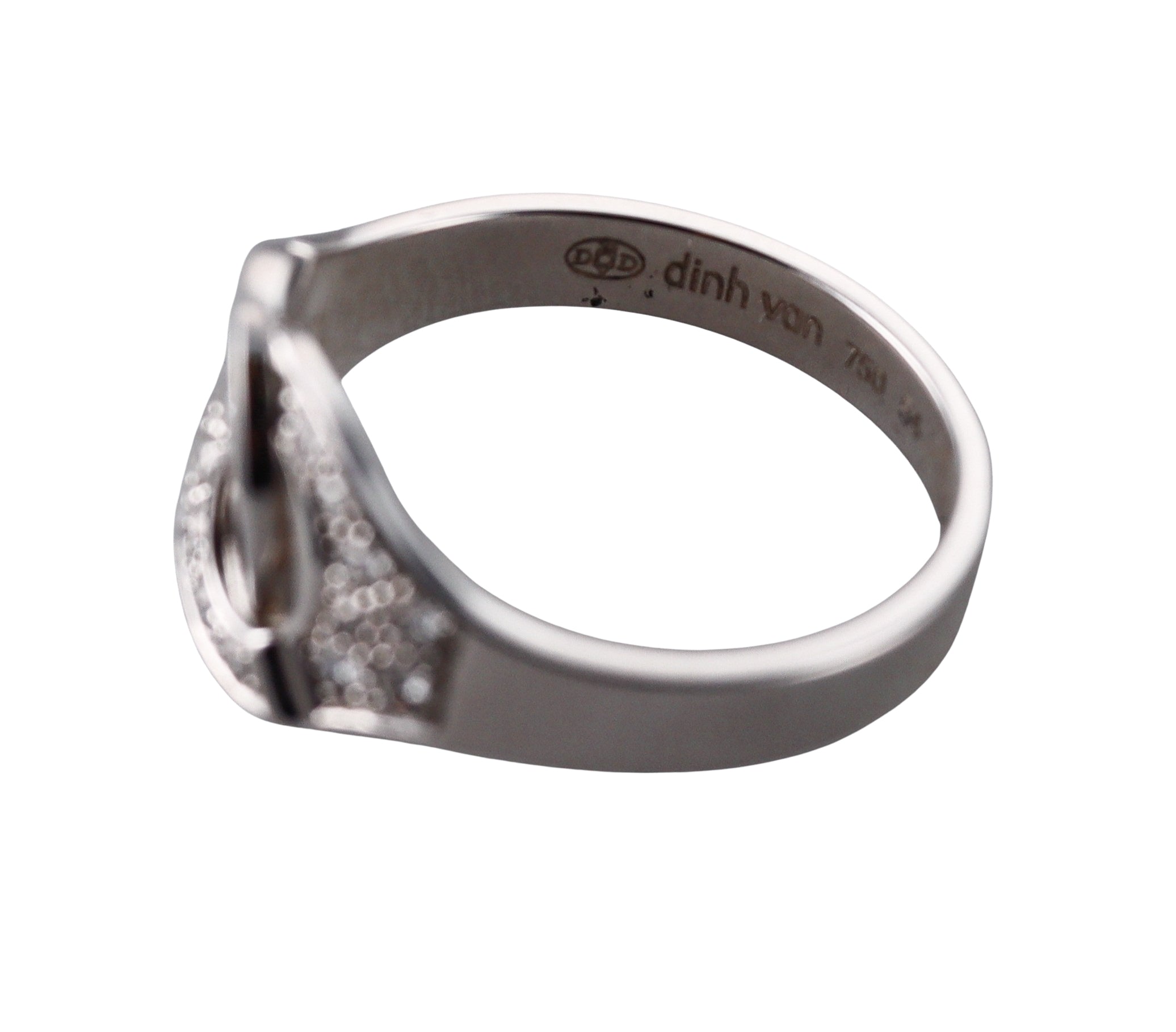 Dinh Van Menottes R10 White Gold Diamond Ring