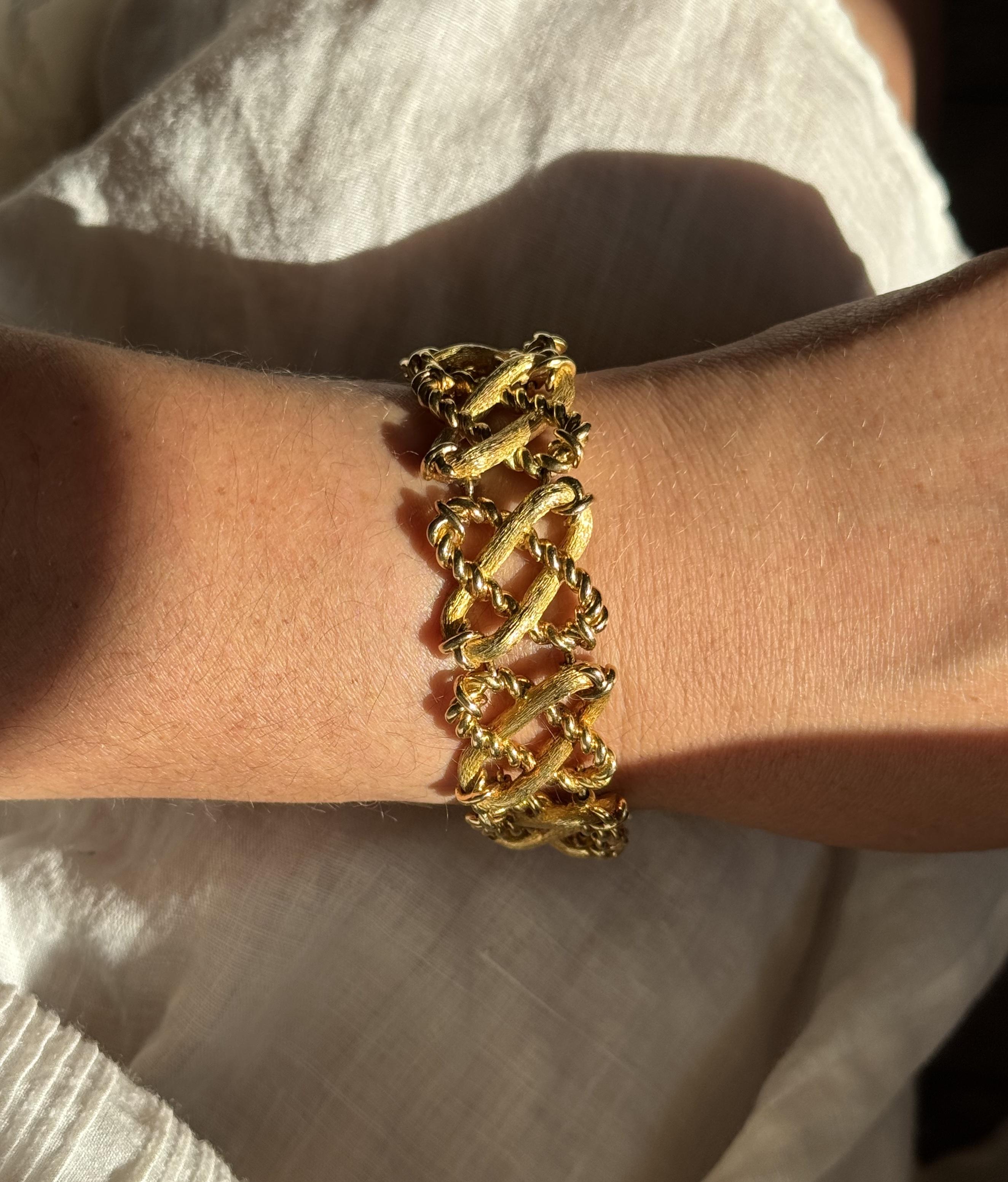 Tiffany & Co Schlumberger Gold Rope Link Bracelet