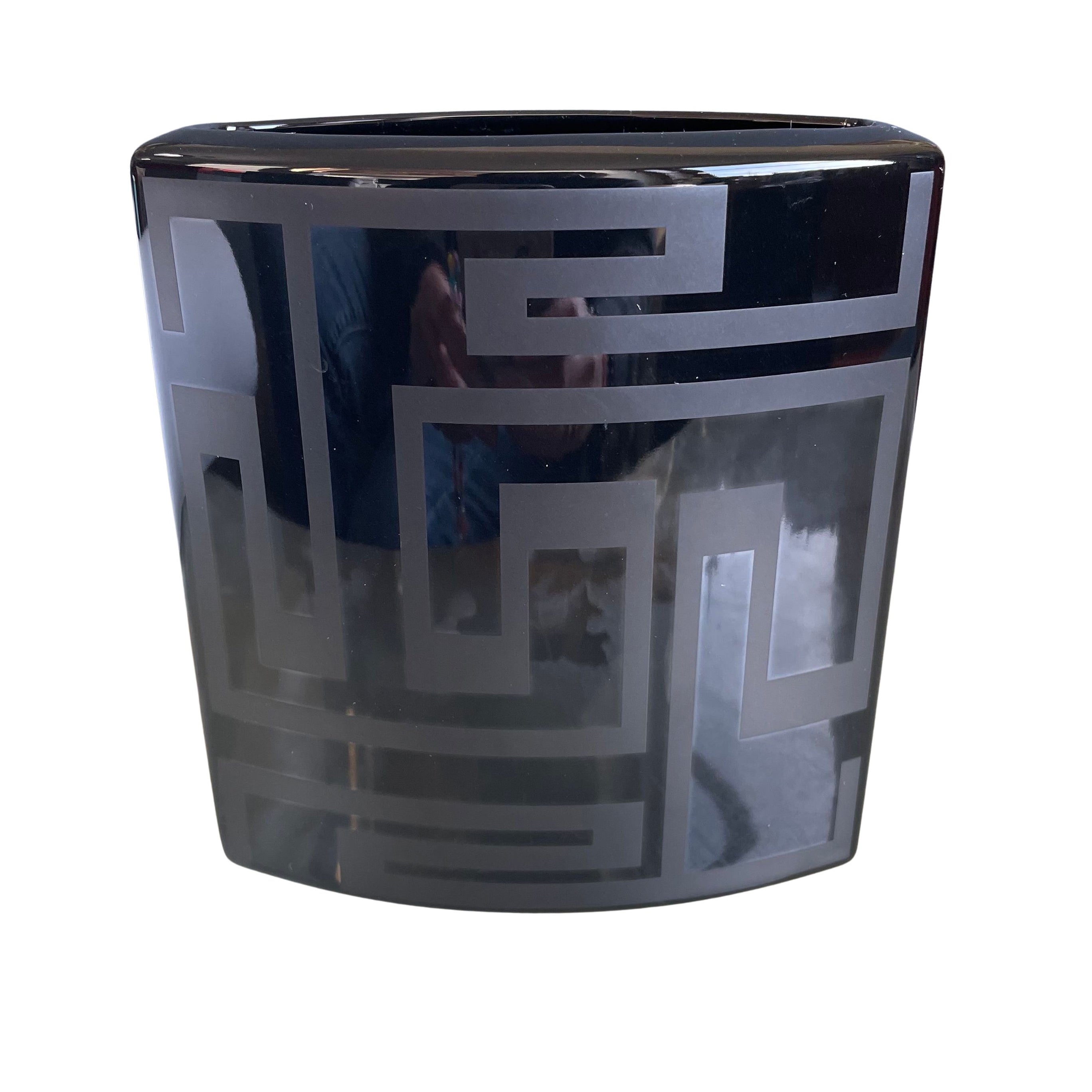 Versace by Rosenthal Dedalo Black Vase 059224 Oak Gem