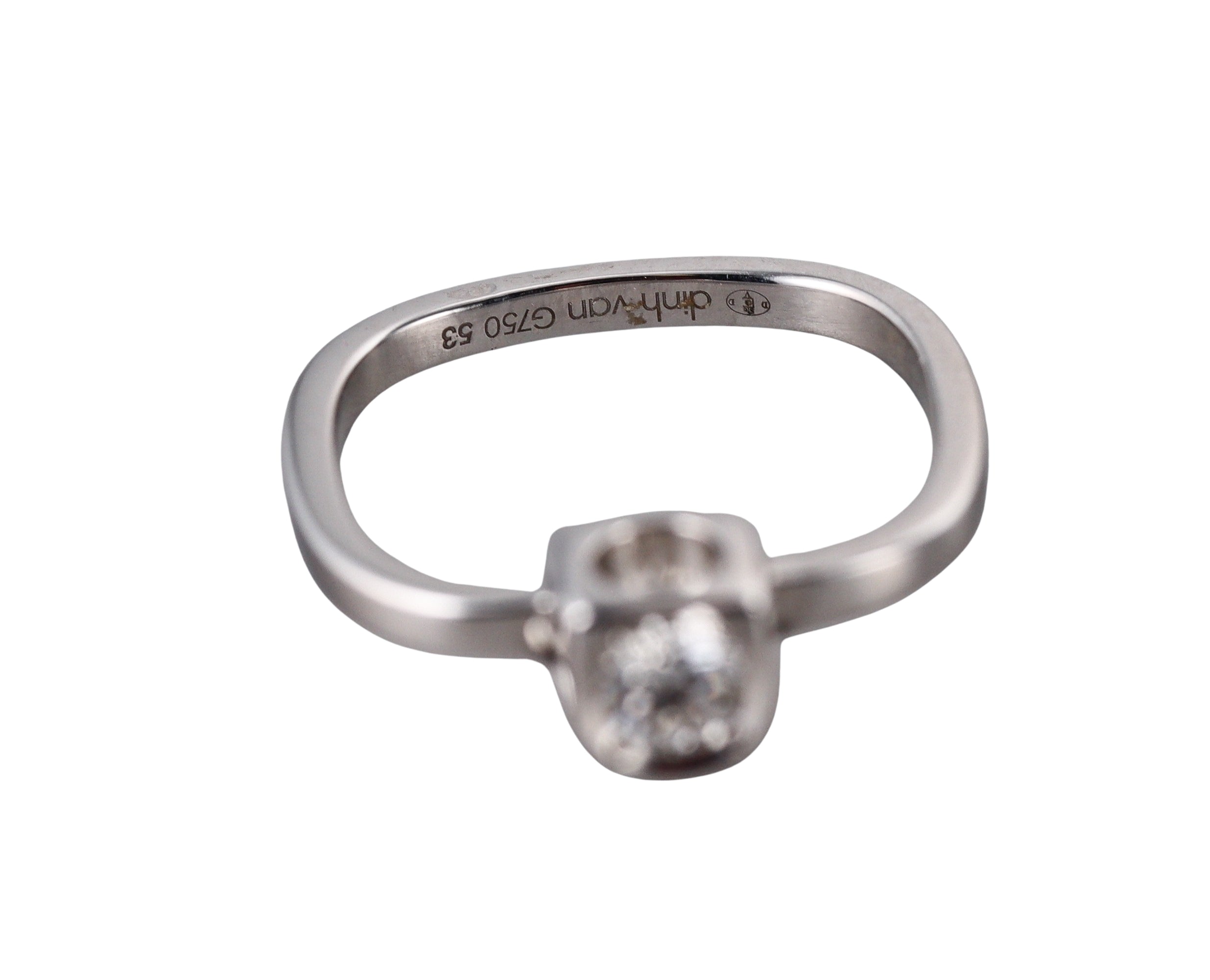 Dinh Van Le Cube Diamond White Gold Large Ring