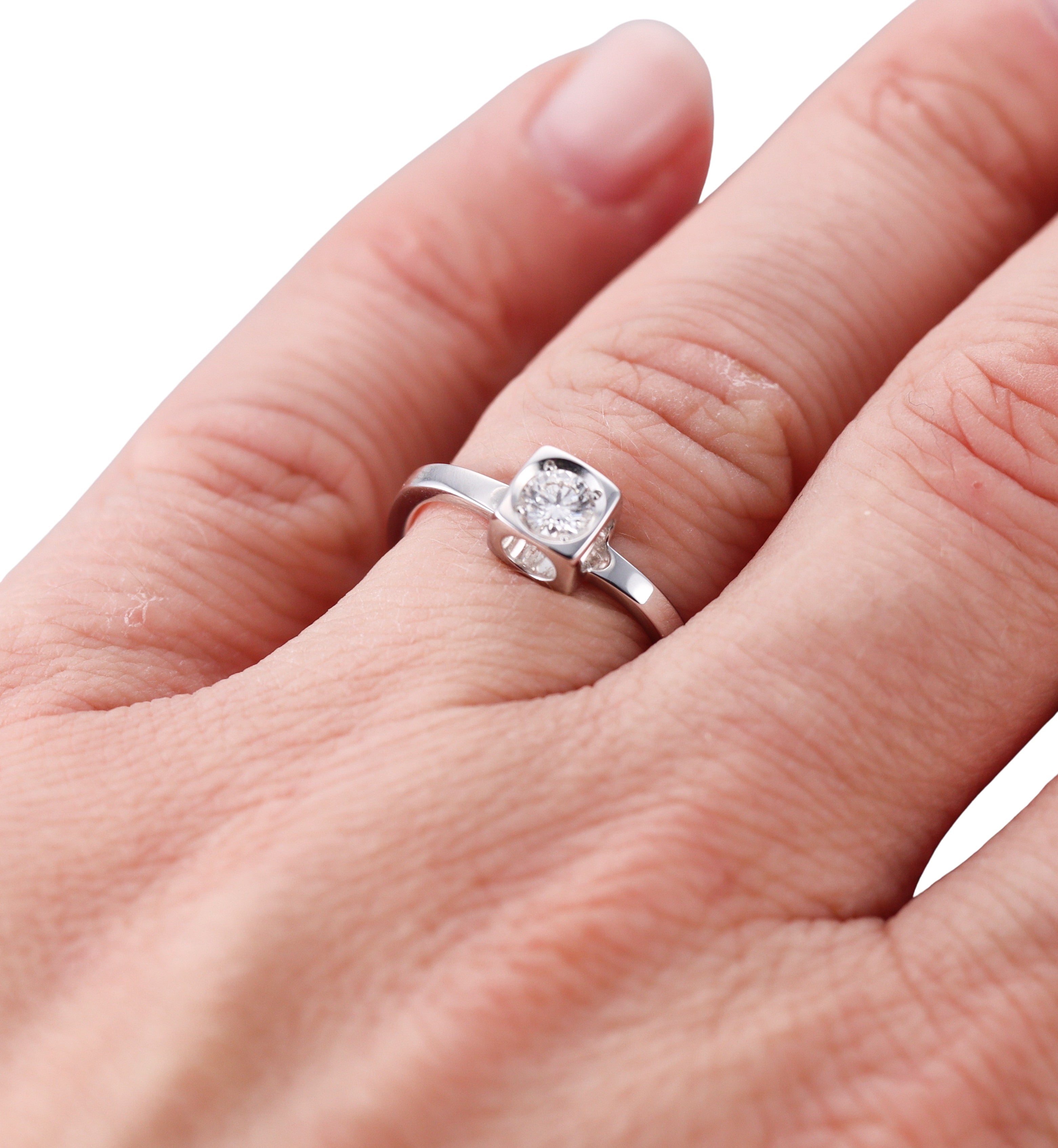 Dinh Van Le Cube Diamond White Gold Large Ring