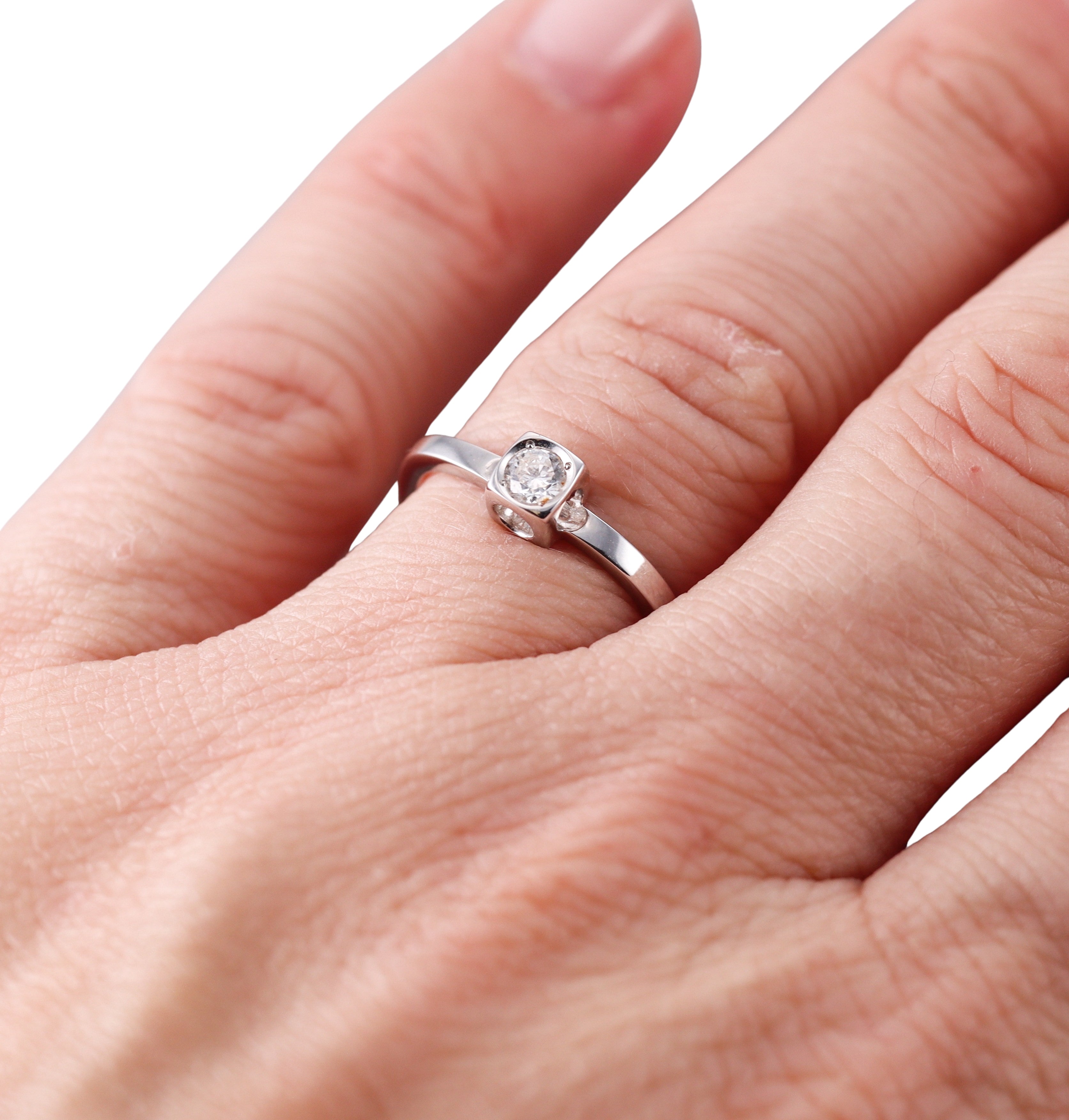 Dinh Van Le Cube Diamond White Gold Small Ring