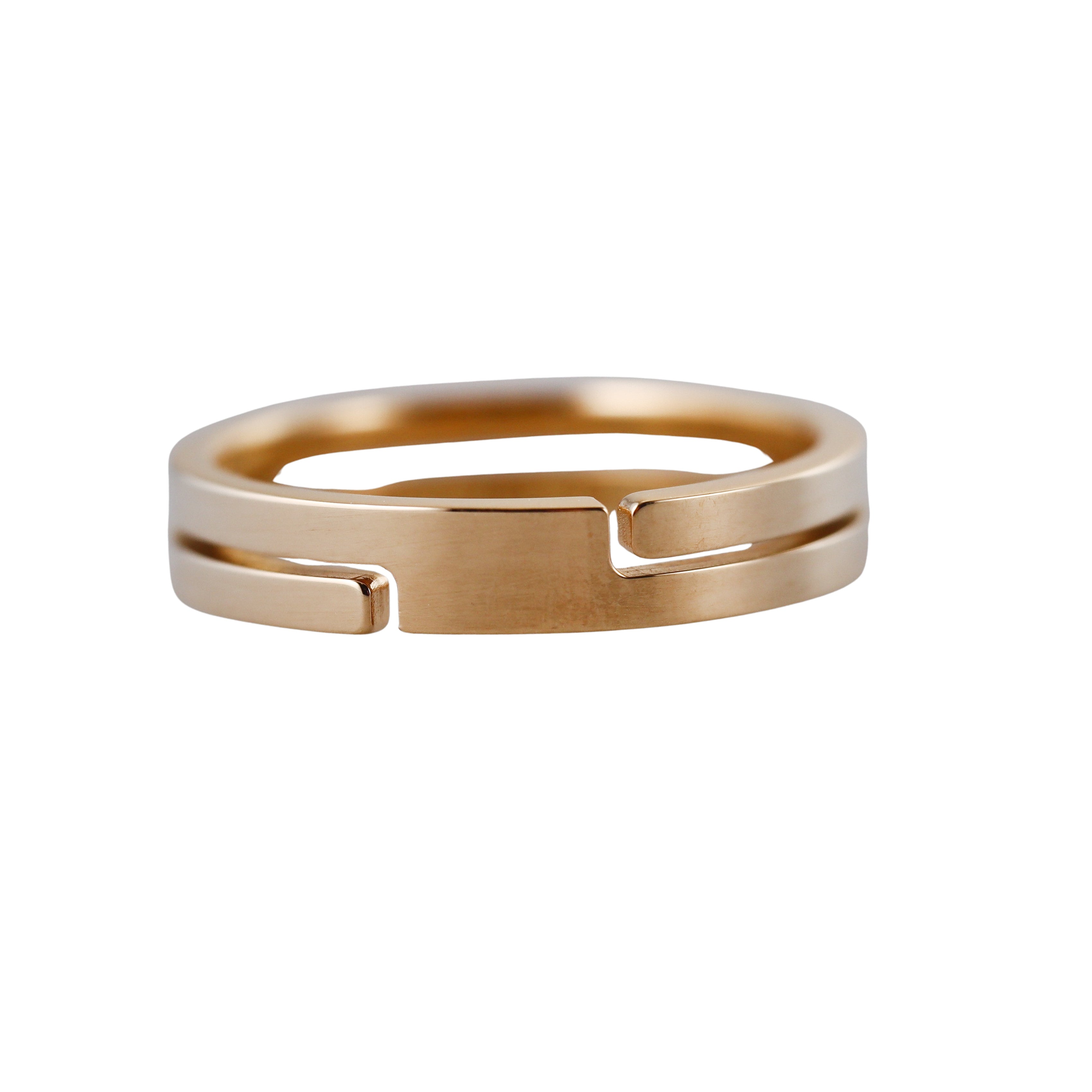Dinh Van Seventies Yellow Gold Band Ring Small Model