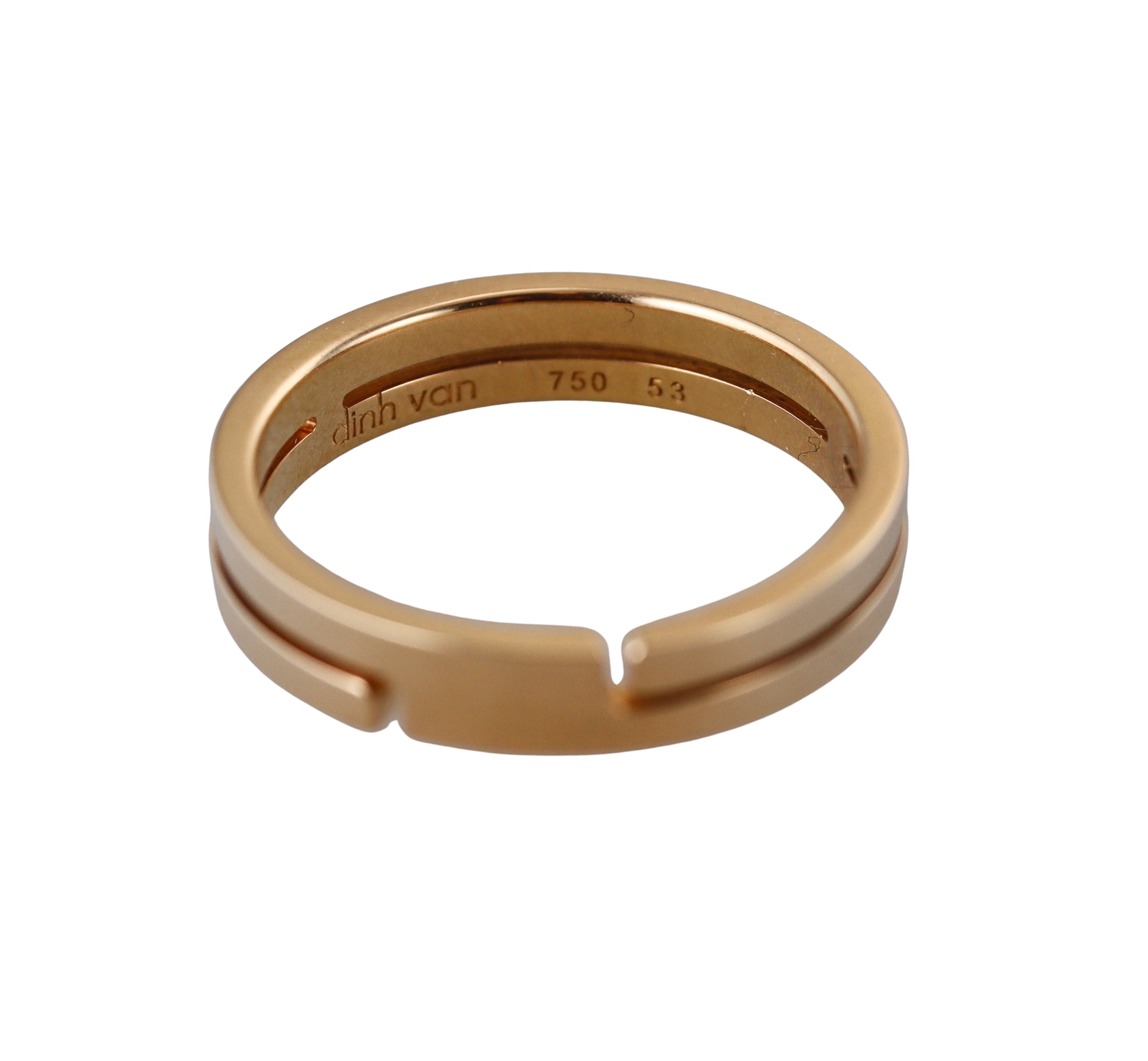 Dinh Van Seventies Yellow Gold Band Ring Small Model