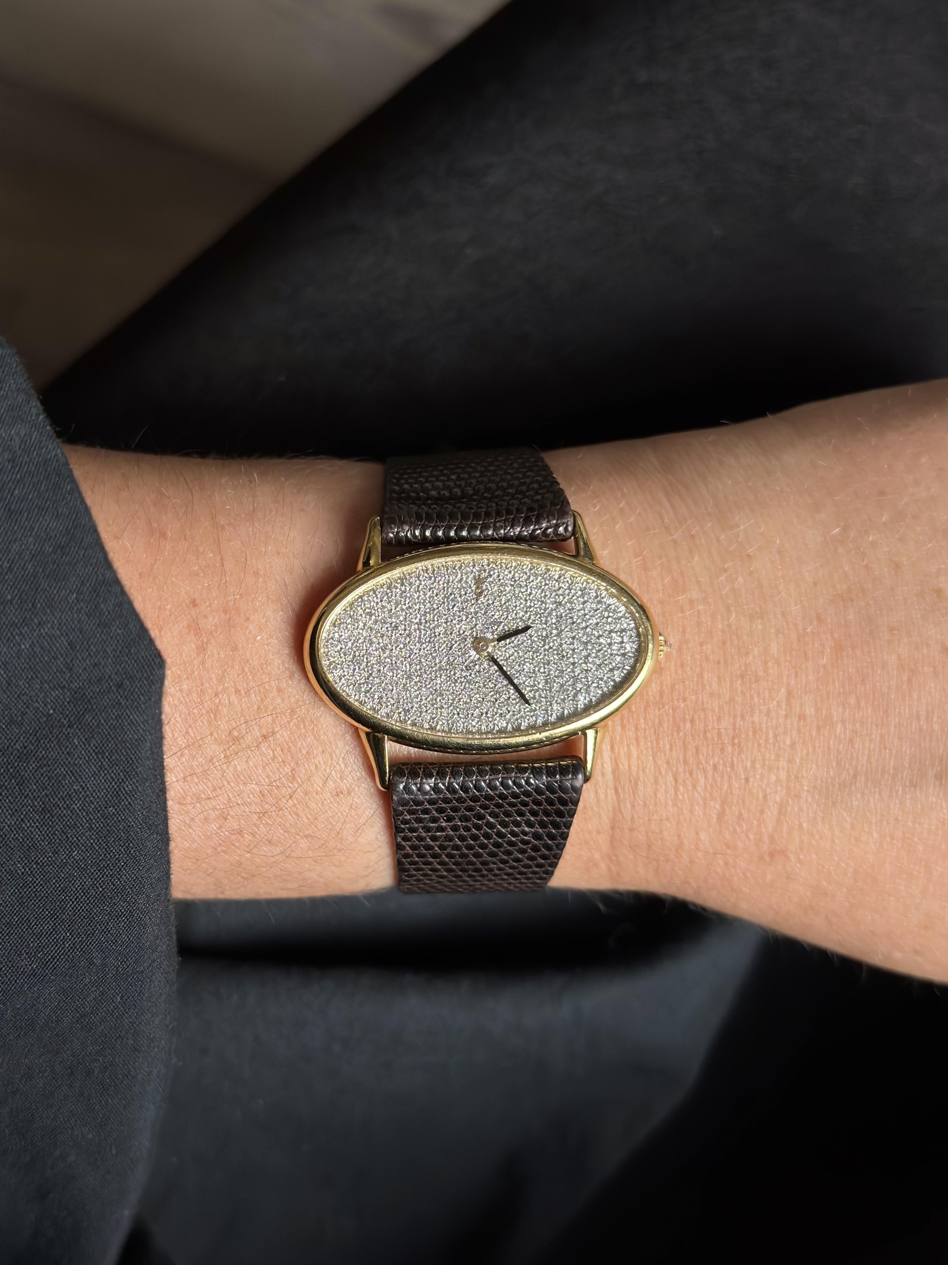 Vintage Corum Yellow Gold Diamond Watch 27102