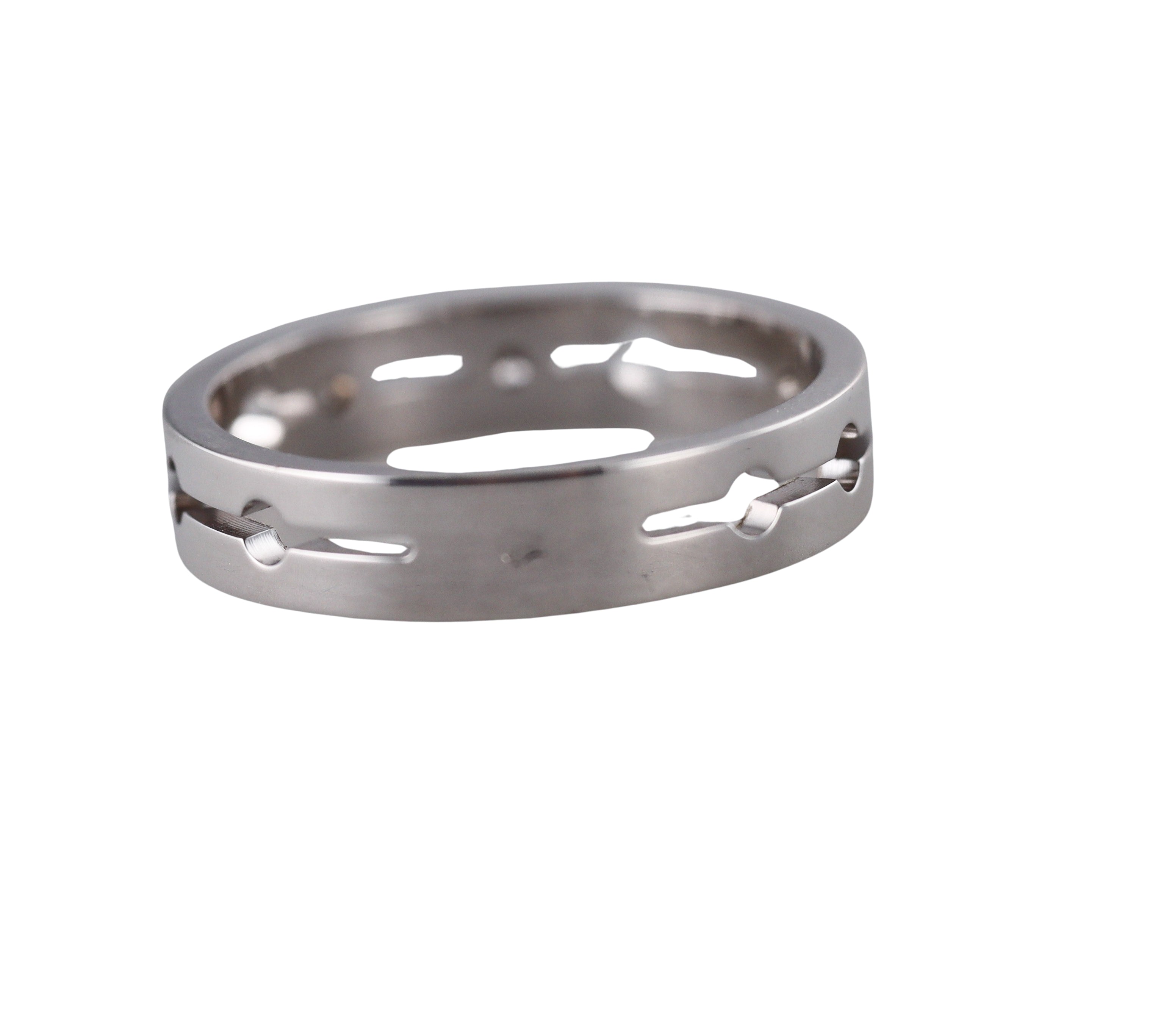 Dinh Van Pulse White Gold Diamond Band Ring Small Model
