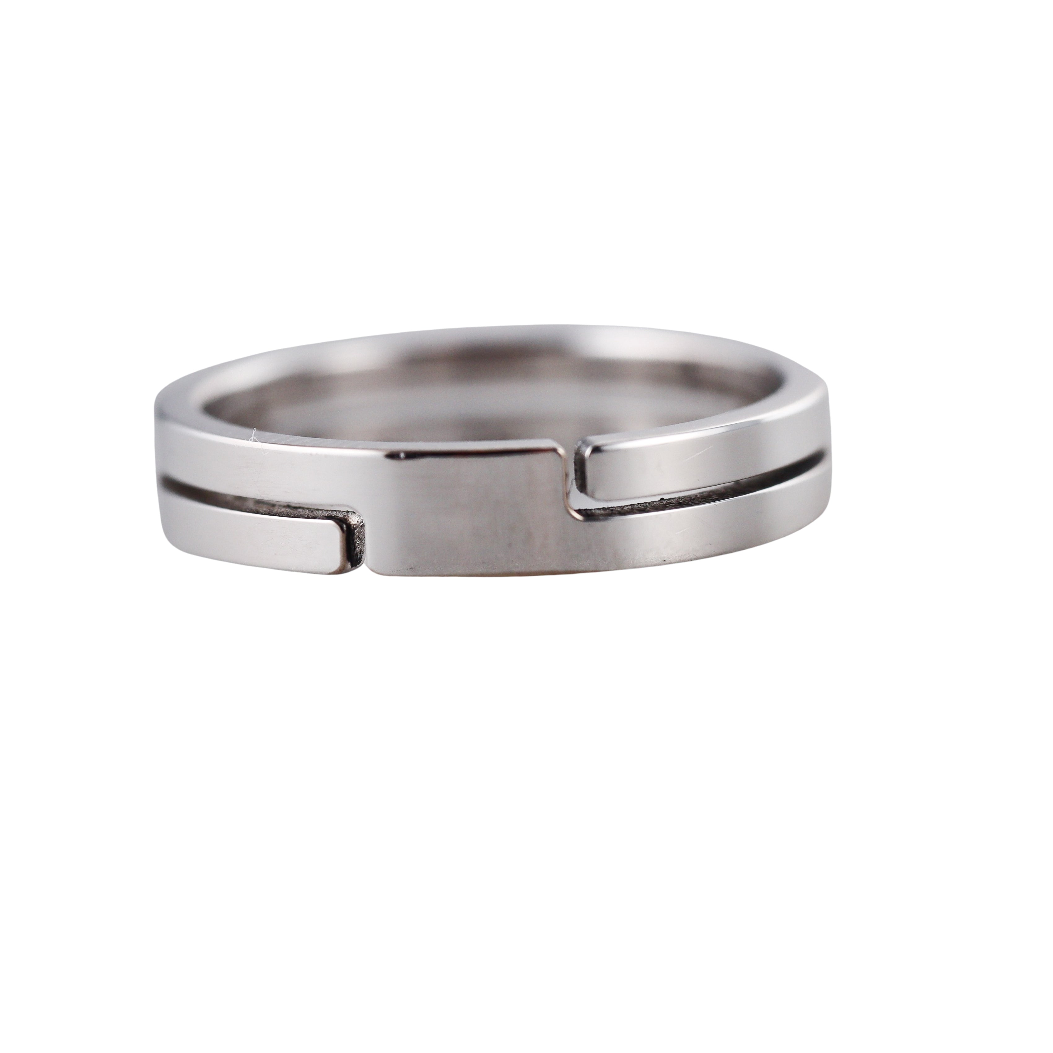 Dinh Van Seventies White Gold Band Ring Small Model