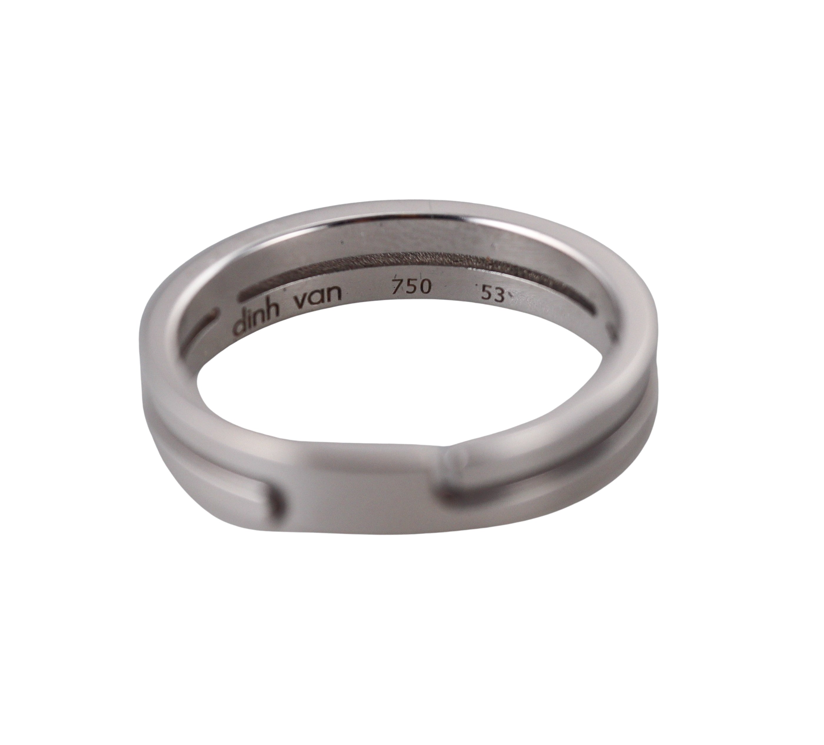 Dinh Van Seventies White Gold Band Ring Small Model