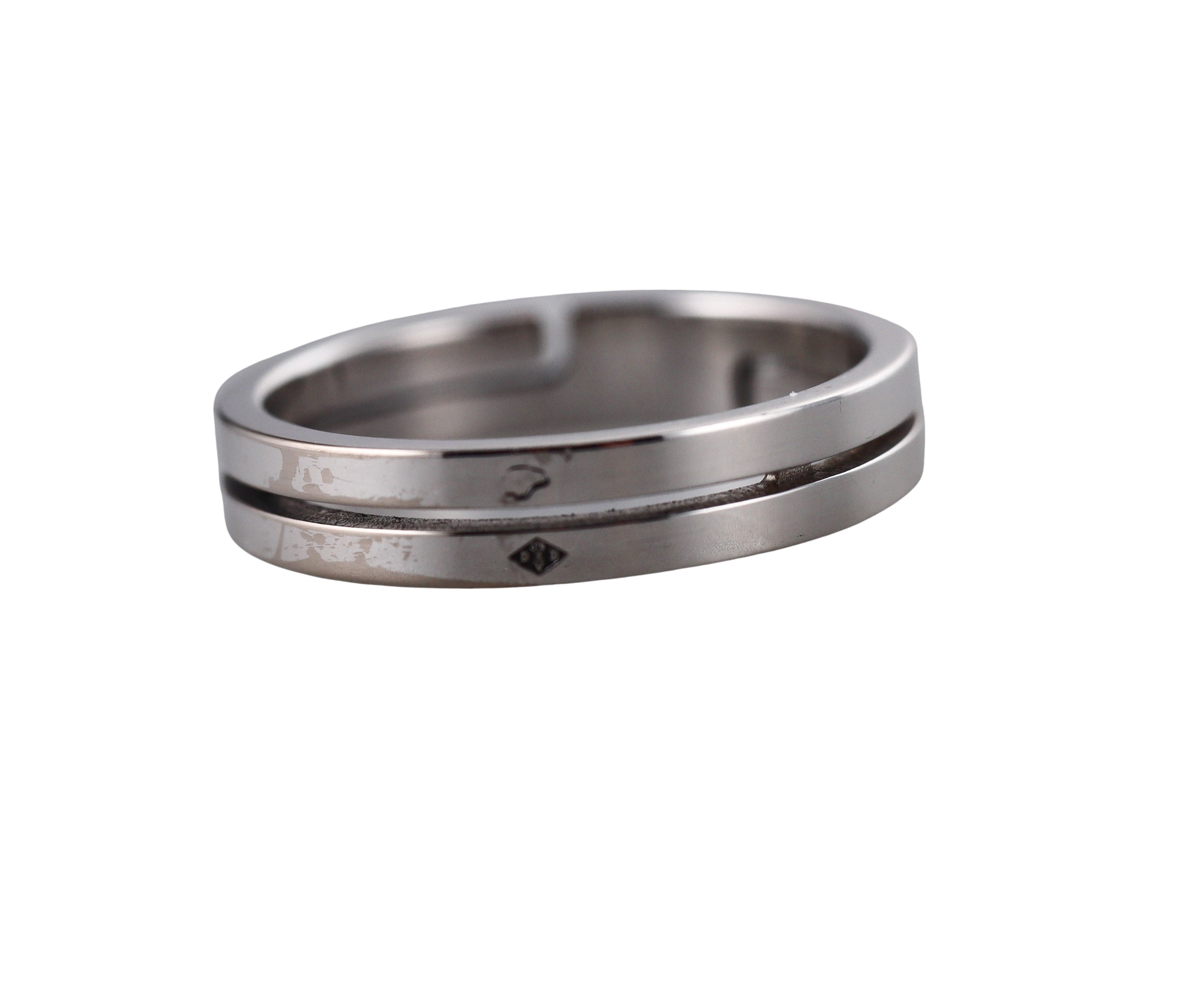 Dinh Van Seventies White Gold Band Ring Small Model