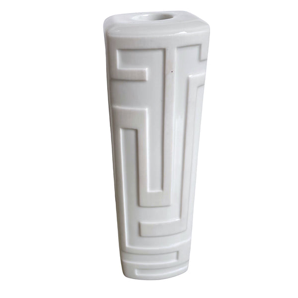 Versace by Rosenthal Dedalo White Candle Holder With Candle 047527
