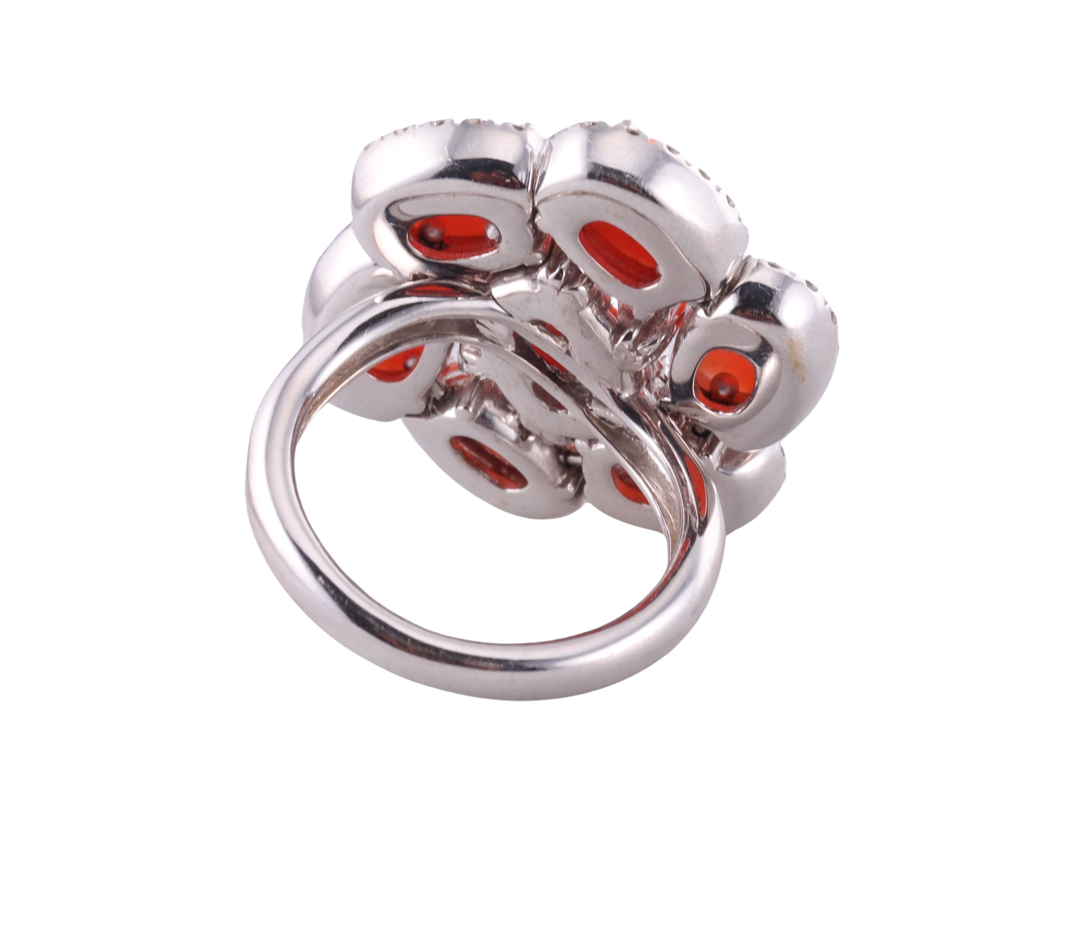 Zydo Diamond Coral Cocktail Ring