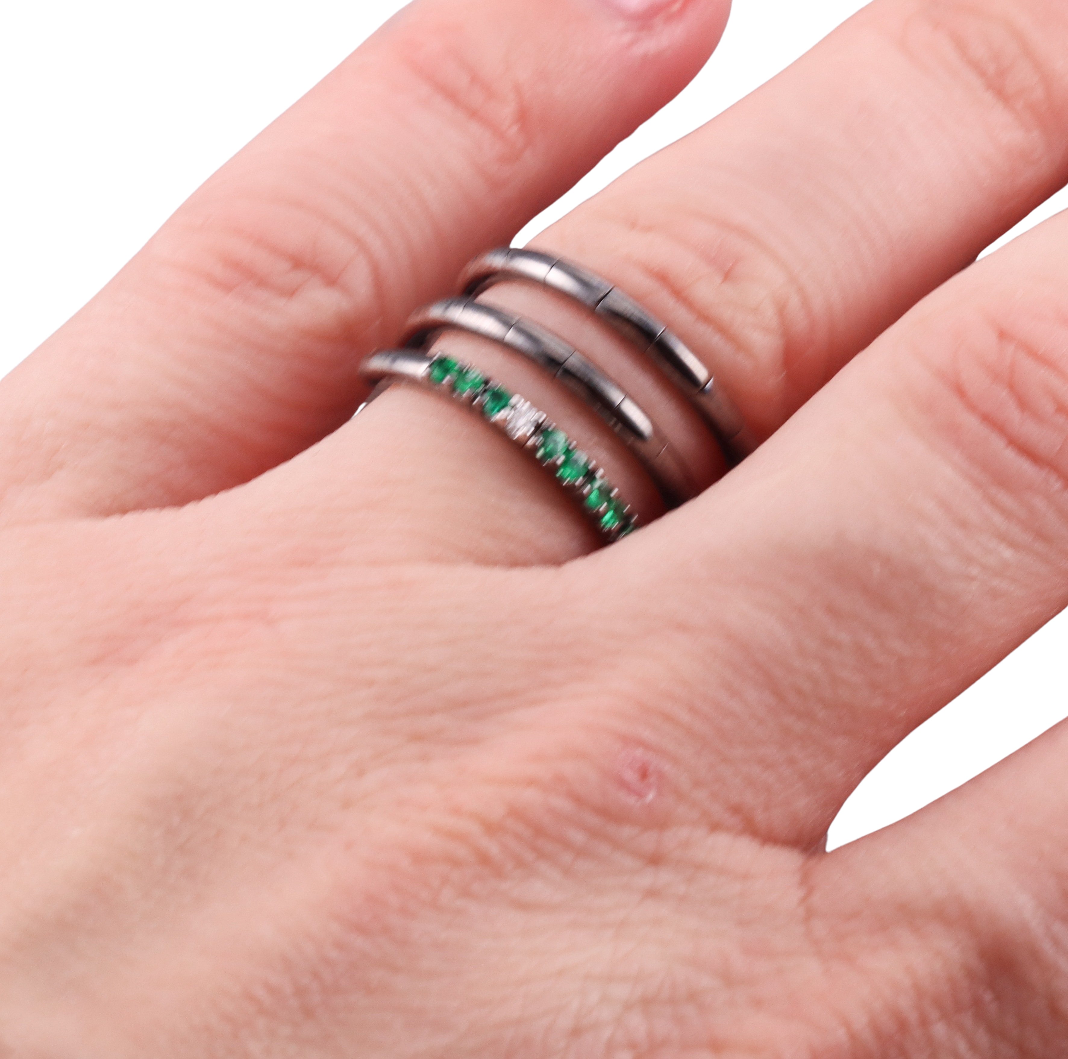Zydo Diamond Emerald Gold Coil Wrap Ring