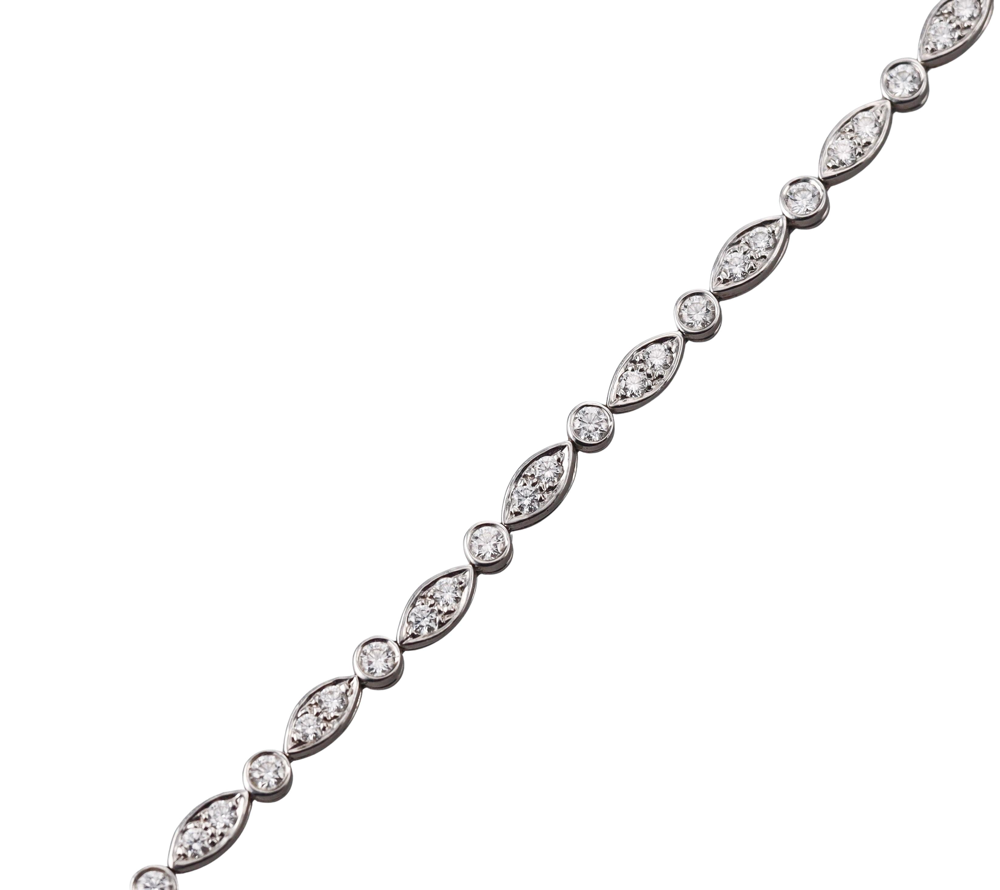 Tiffany & Co Jazz Platinum Diamond Bracelet
