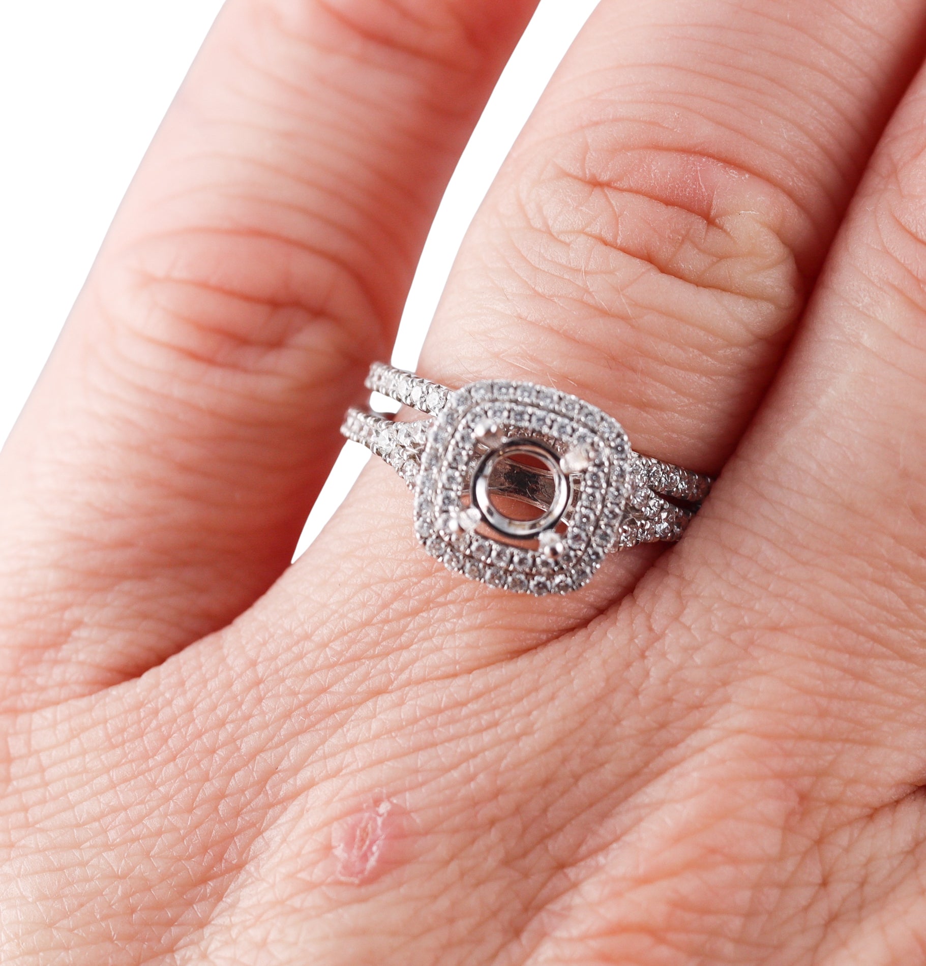 Simon G. Gold Engagement Ring Setting Set