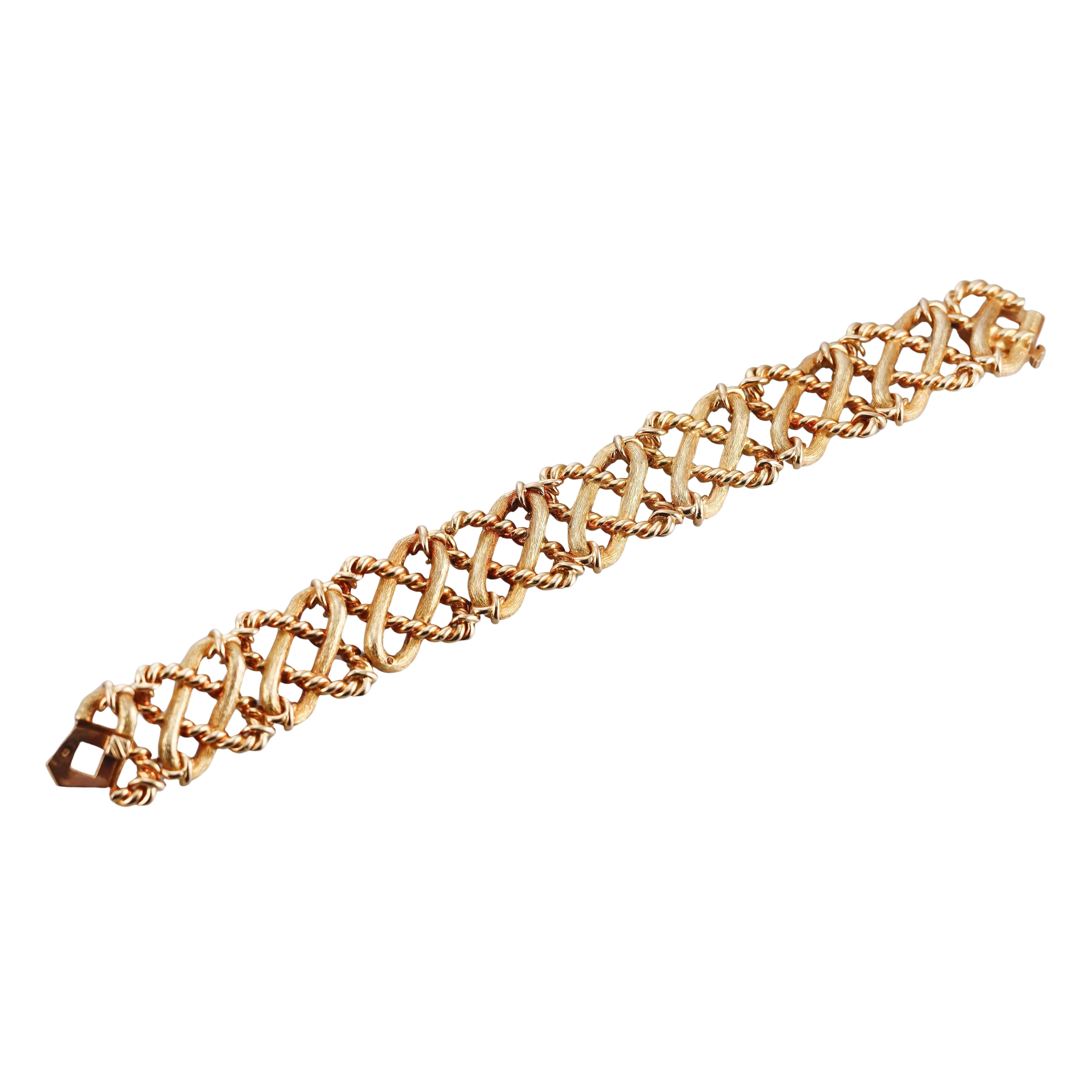 Tiffany & Co Schlumberger Gold Rope Link Bracelet