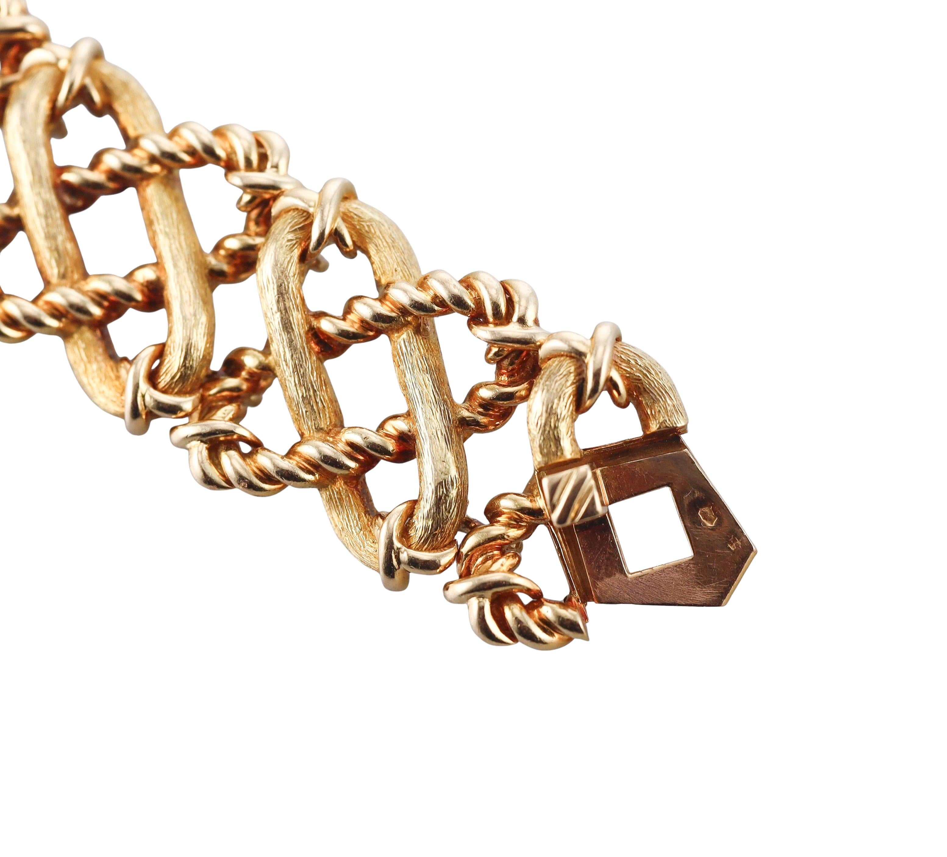 Tiffany & Co Schlumberger Gold Rope Link Bracelet
