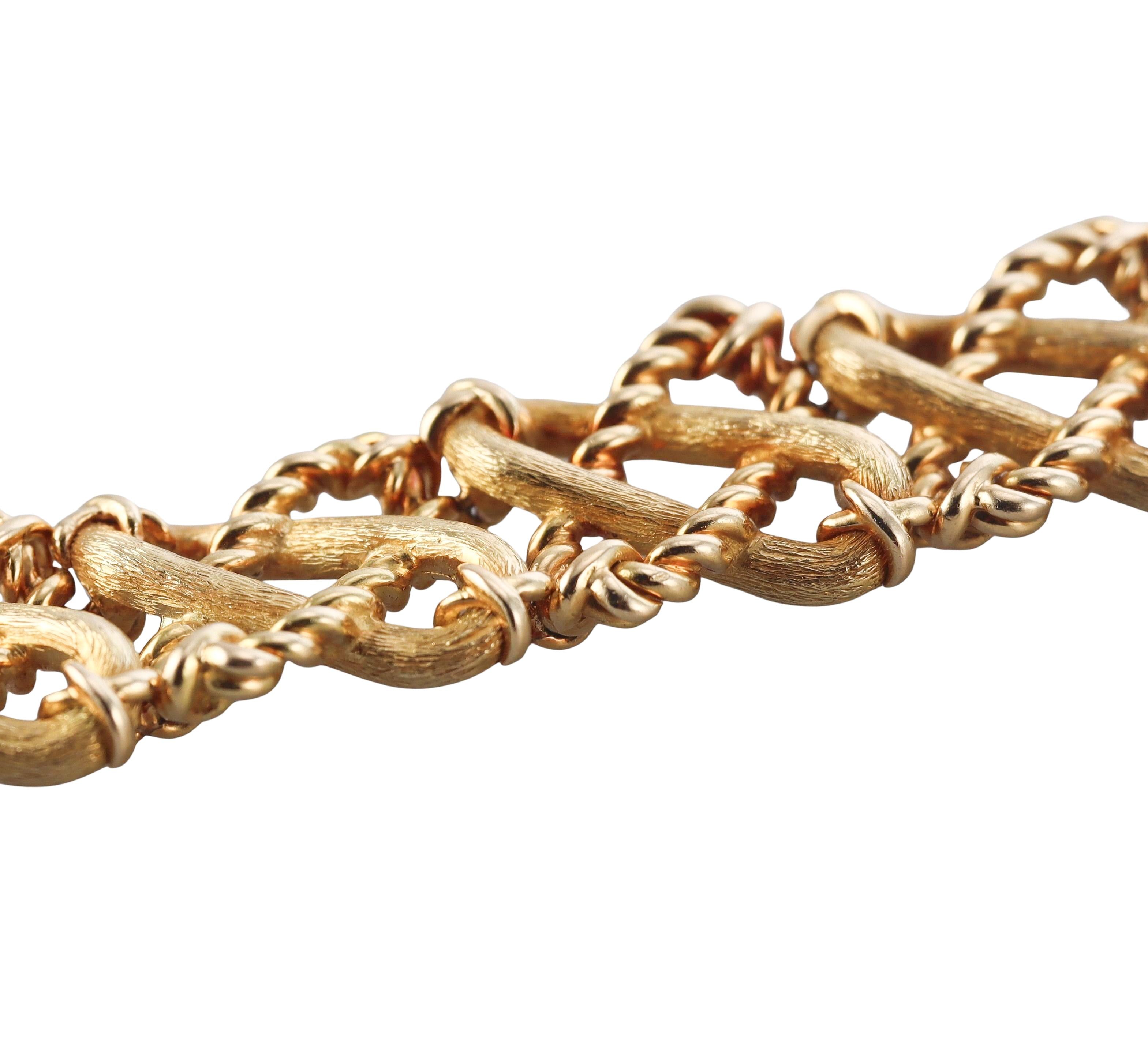 Tiffany & Co Schlumberger Gold Rope Link Bracelet