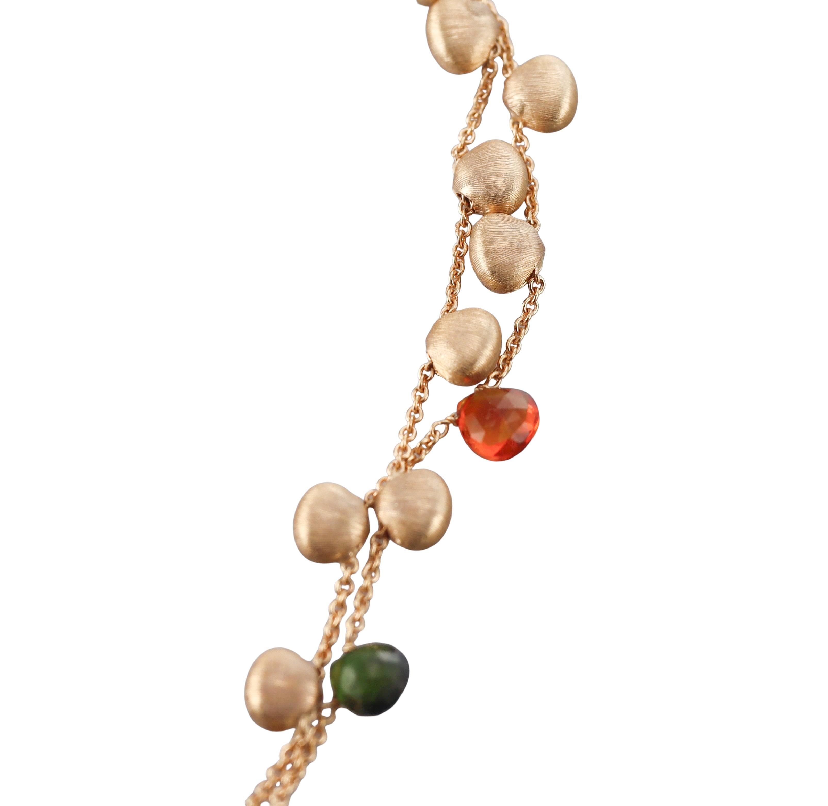 Marco Bicego Paradise Gemstone Diamond Gold Pendant Necklace