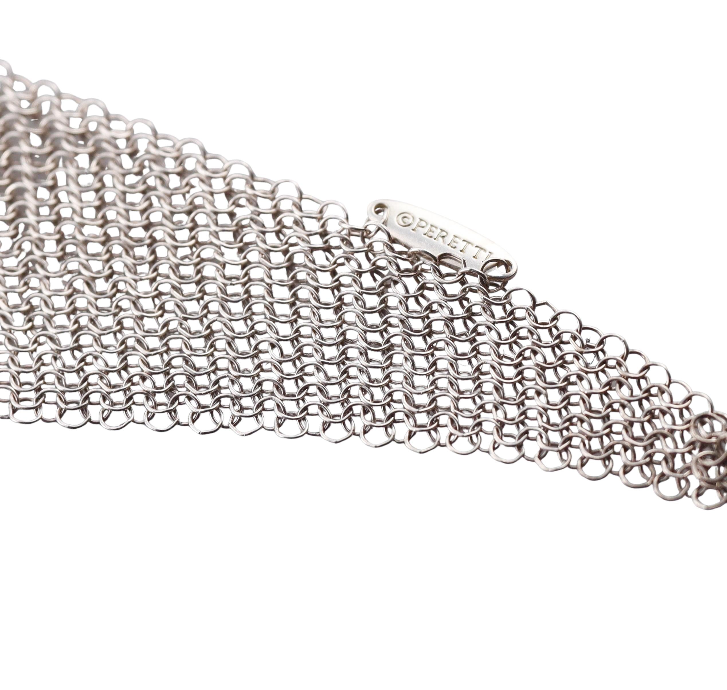 Tiffany & Co Elsa Peretti Silver Mesh Scarf Necklace