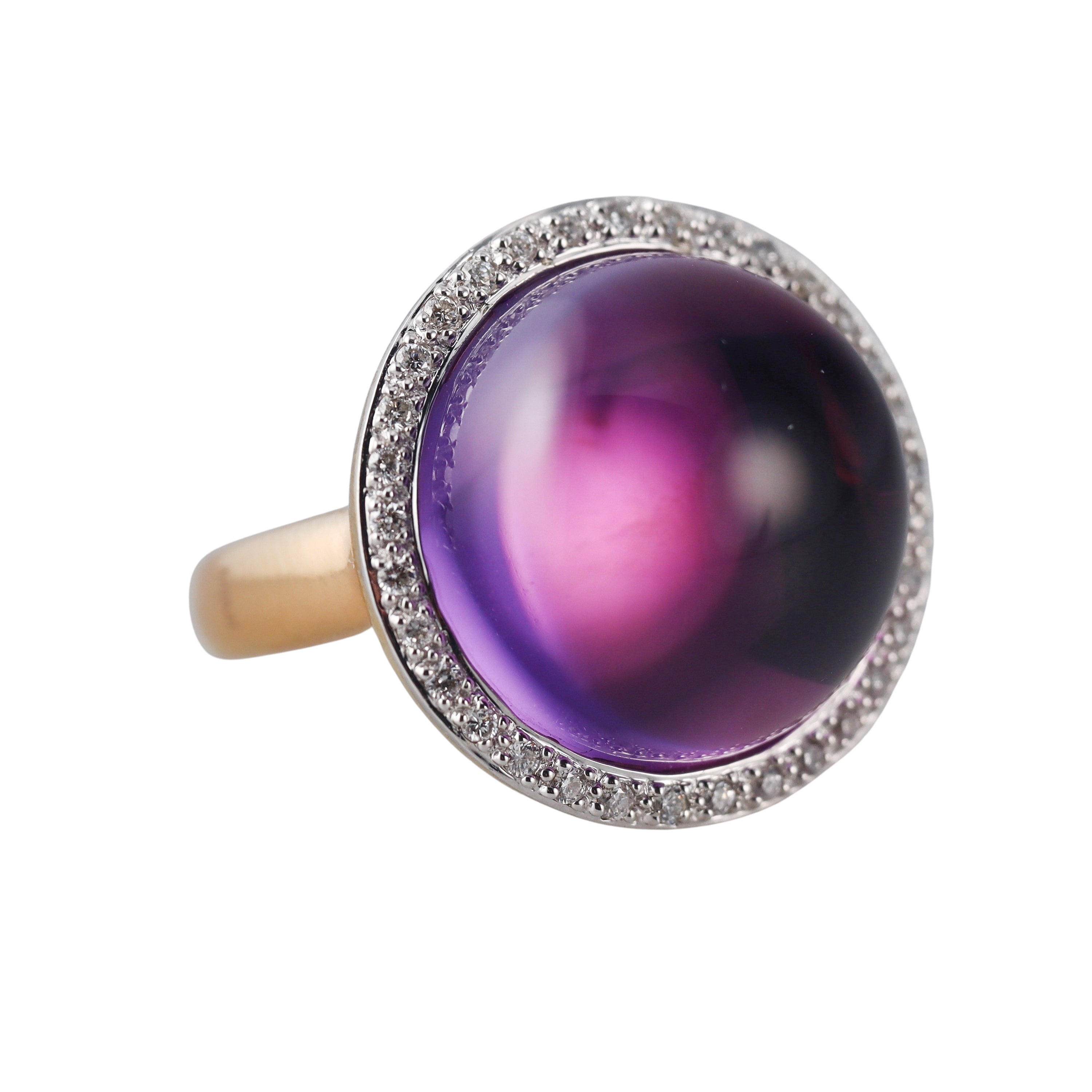 Mimi Milano Shan Teki Amethyst Diamond 18k Gold Ring