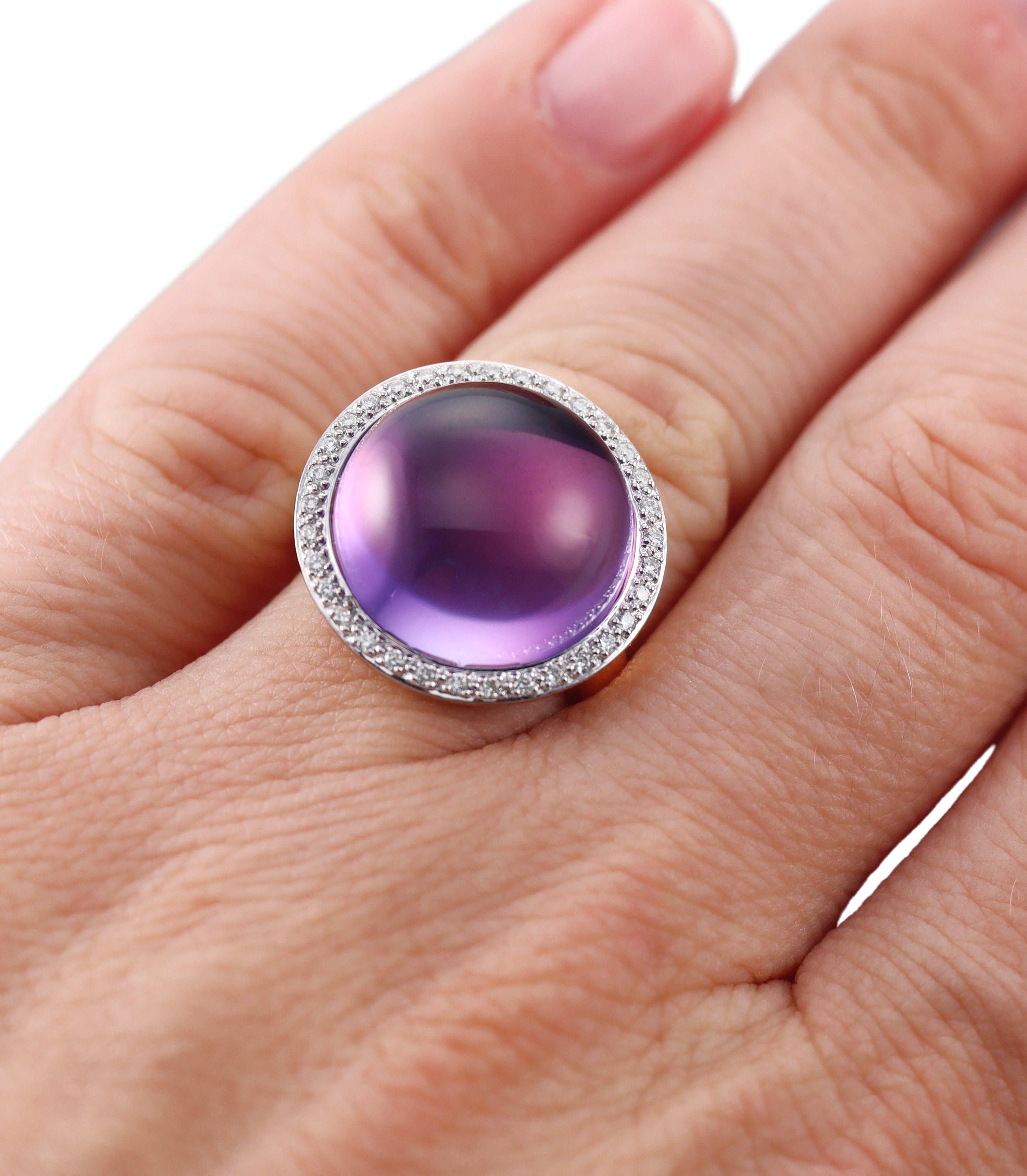 Mimi Milano Shan Teki Amethyst Diamond 18k Gold Ring