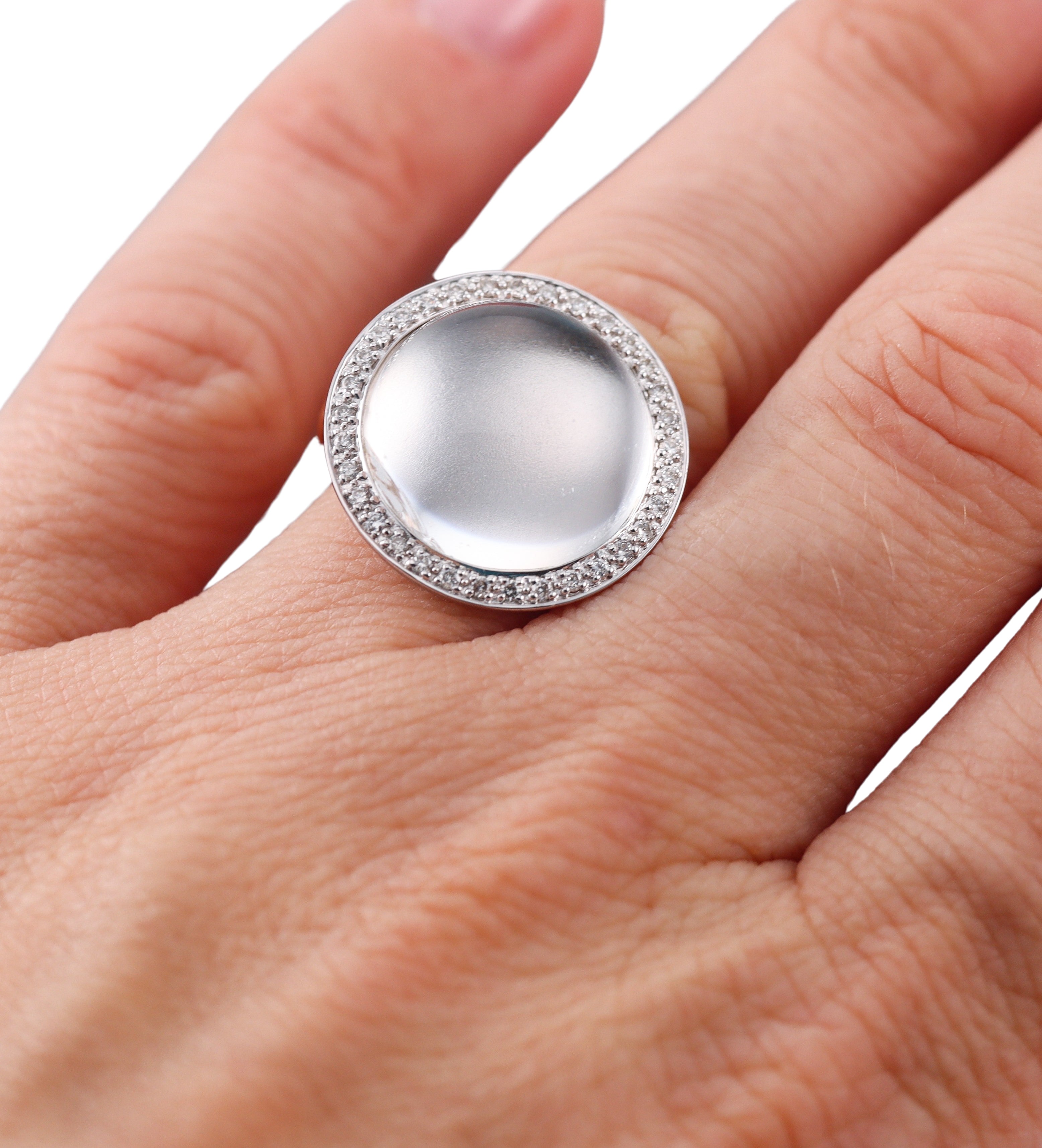 Mimi Milano Shan Teki Crystal Diamond 18k Gold Ring
