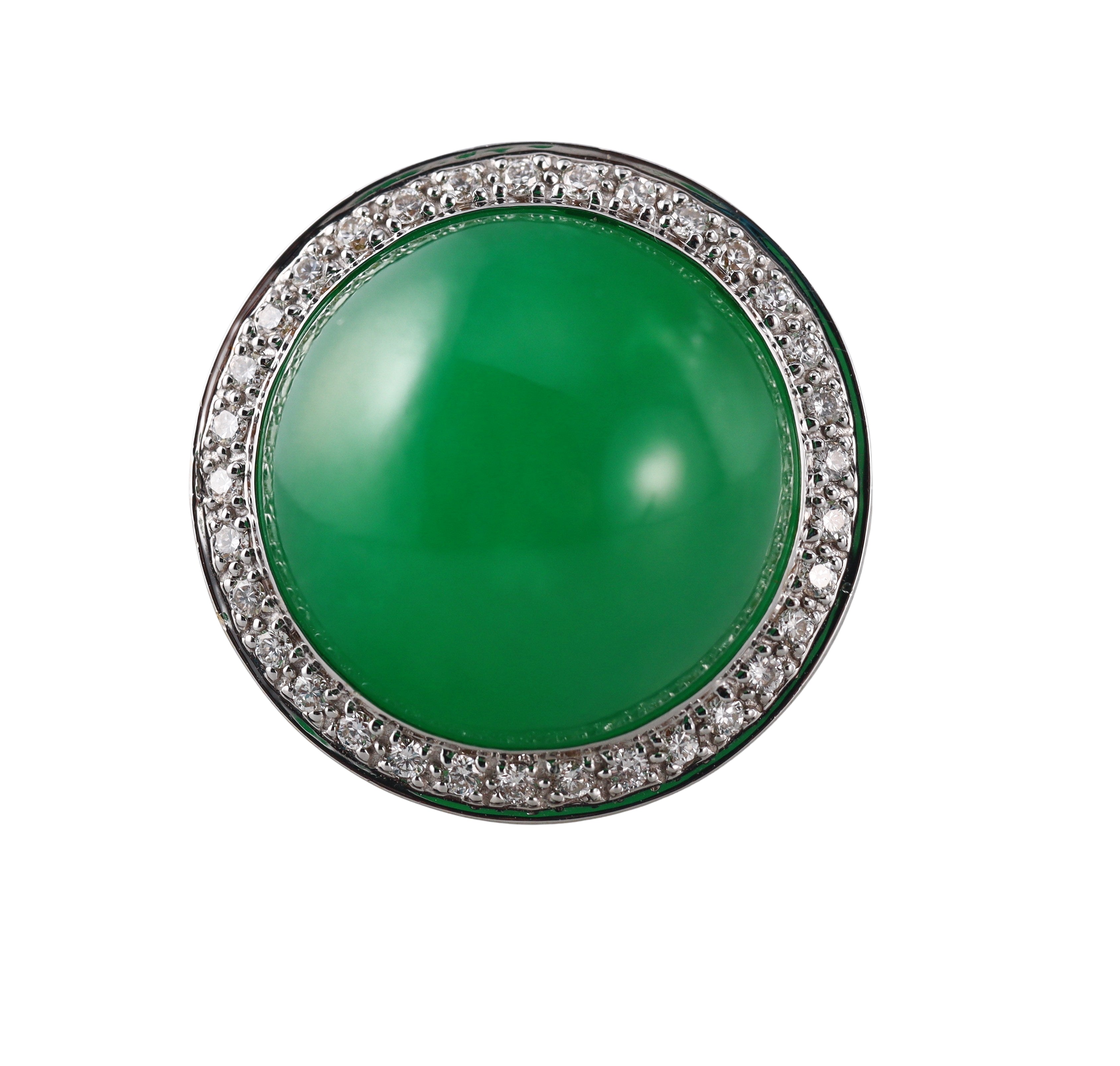 Mimi Milano Shan Teki Jade Diamond 18k Gold Ring