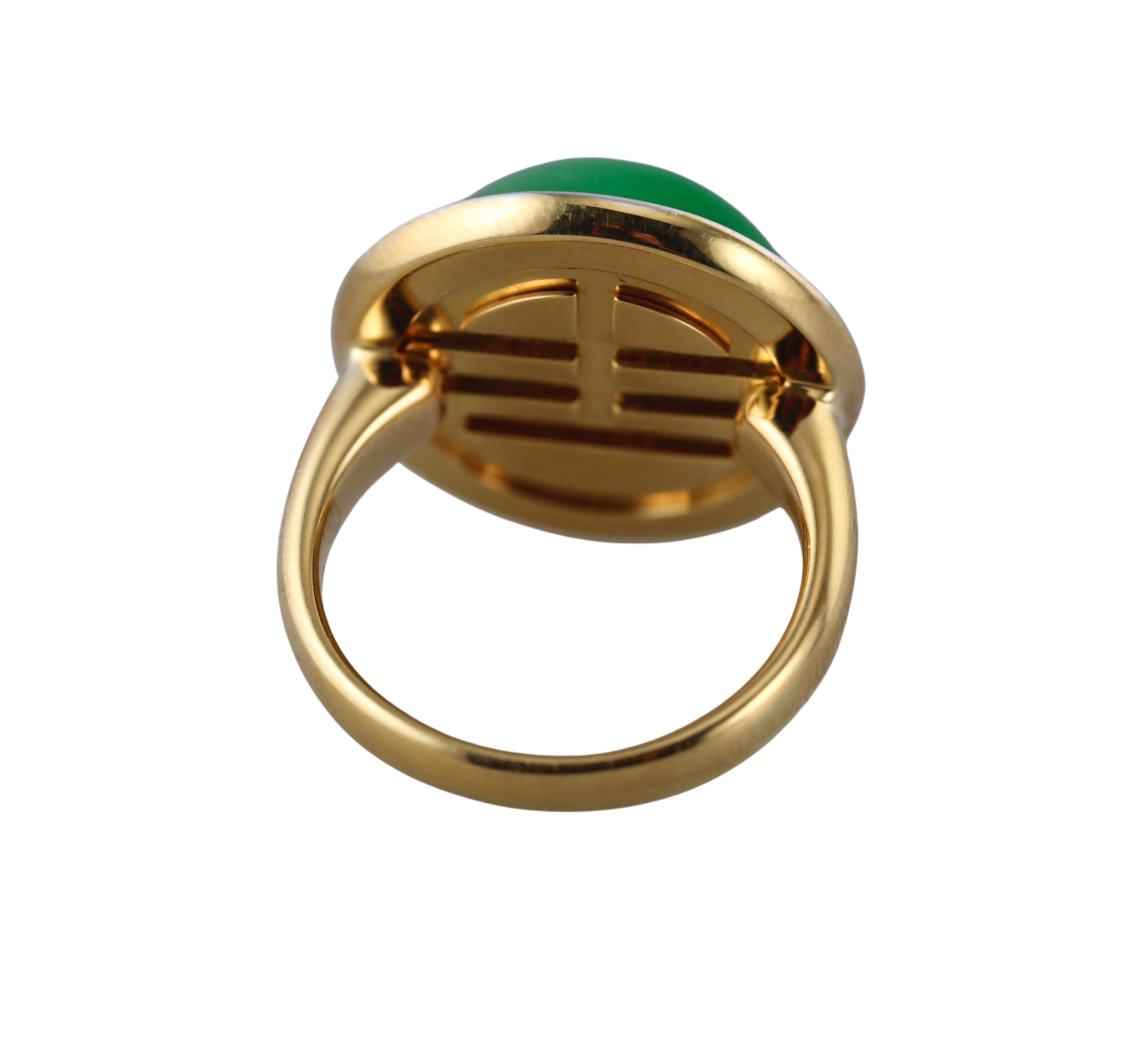 Mimi Milano Shan Teki Jade Diamond 18k Gold Ring