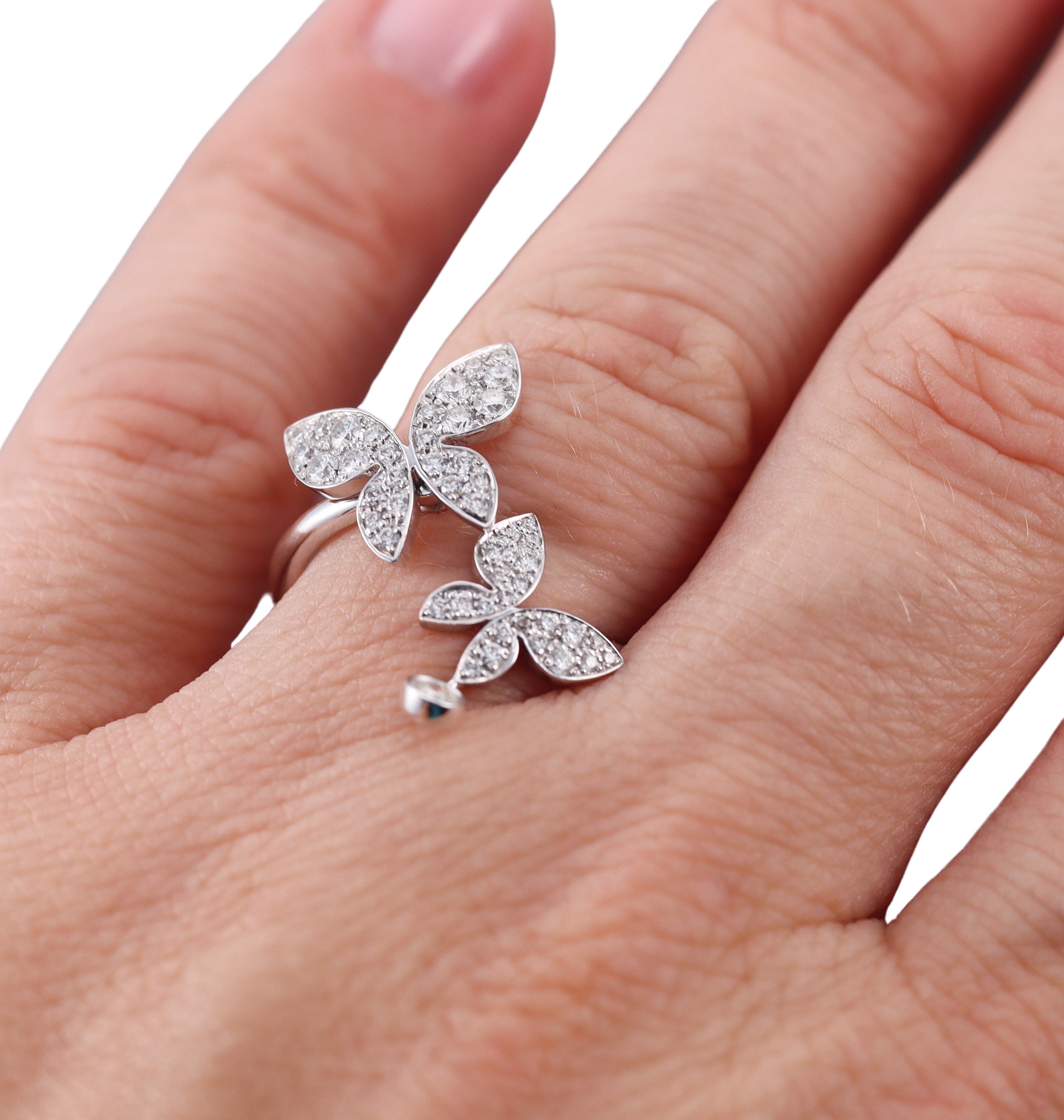 Mimi Milano Farfalla Diamond 18k Gold Butterfly Ring