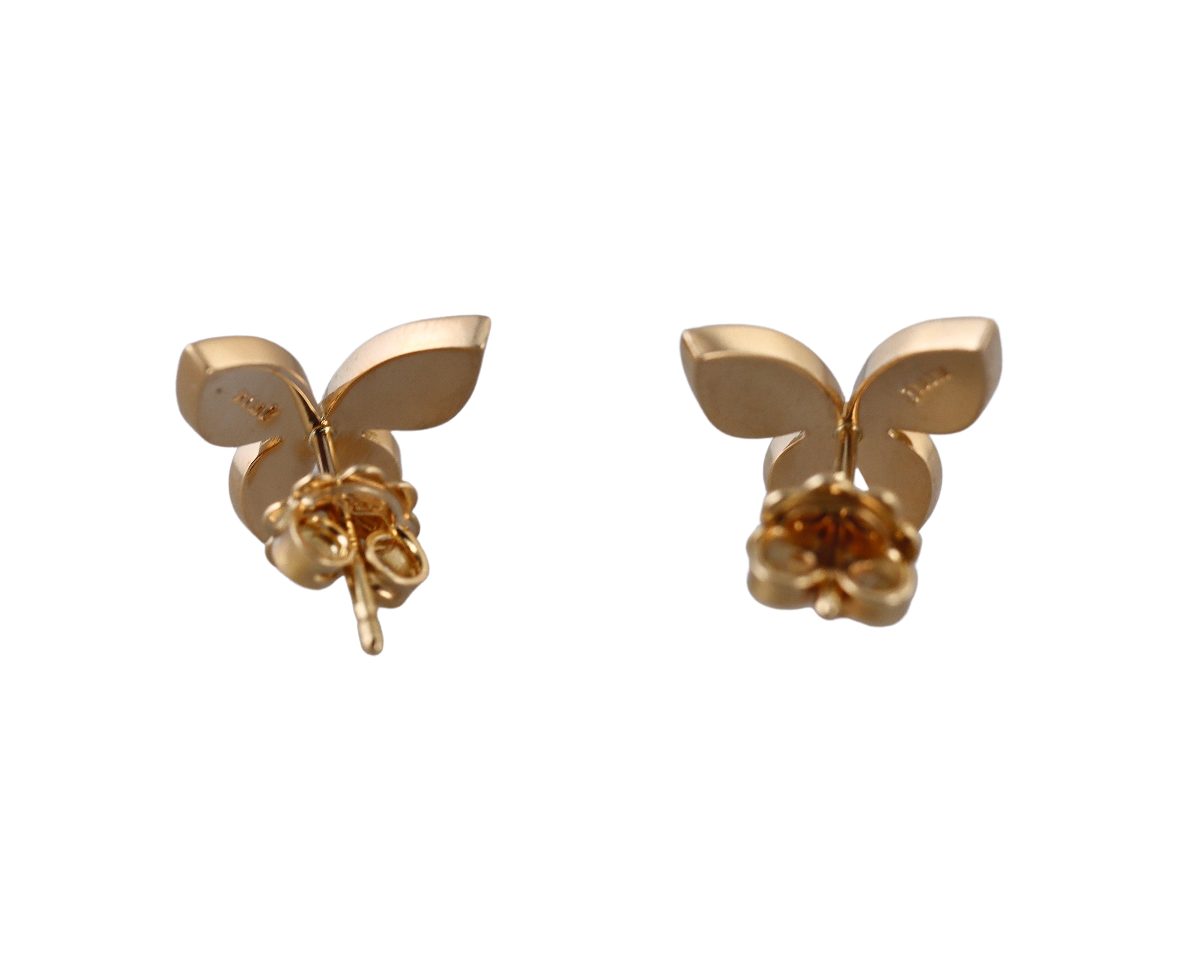 Mimi Milano Farfalla Yellow Diamond 18k Gold Large Butterfly Earrings