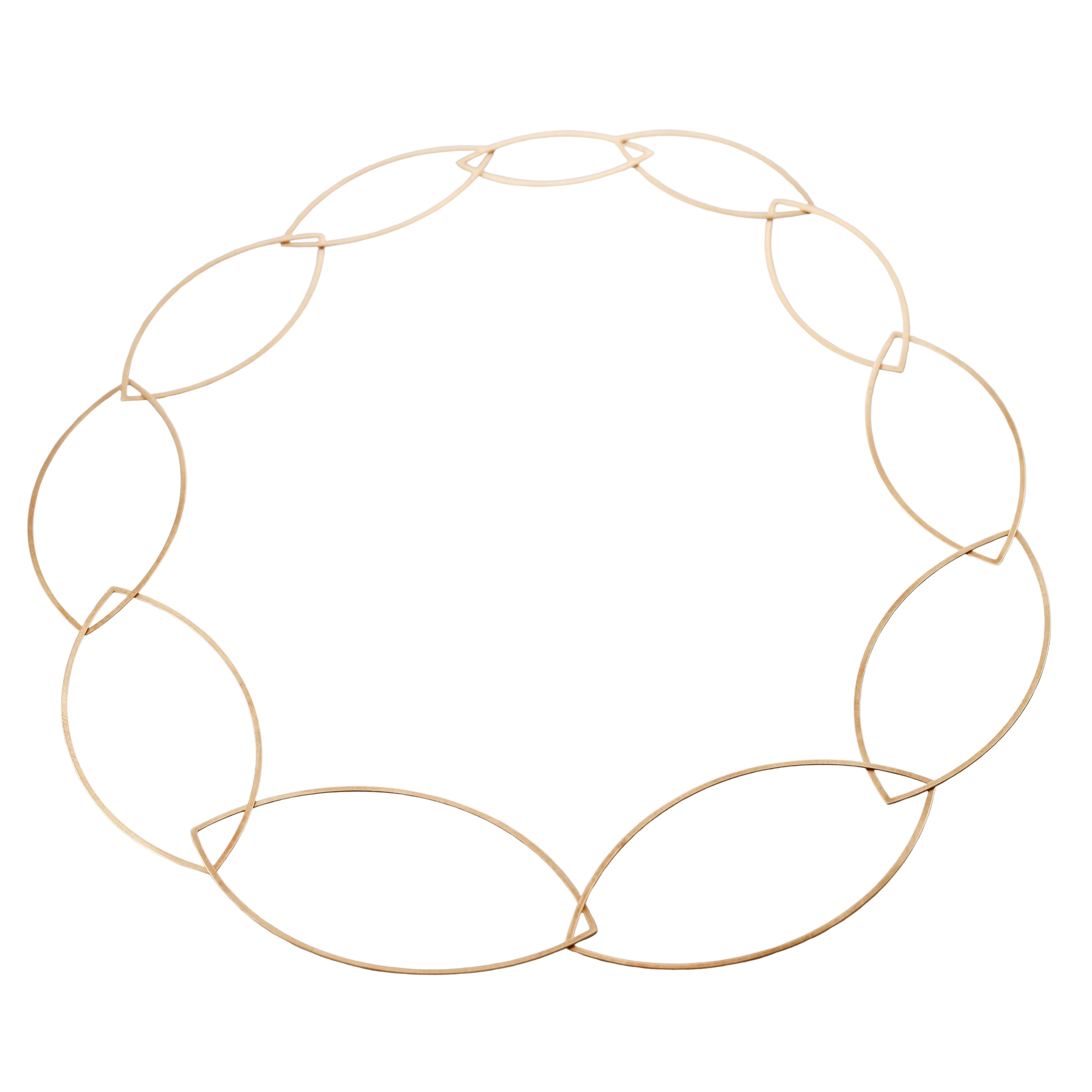 Niessing Modernist Gold Geometric Link Necklace