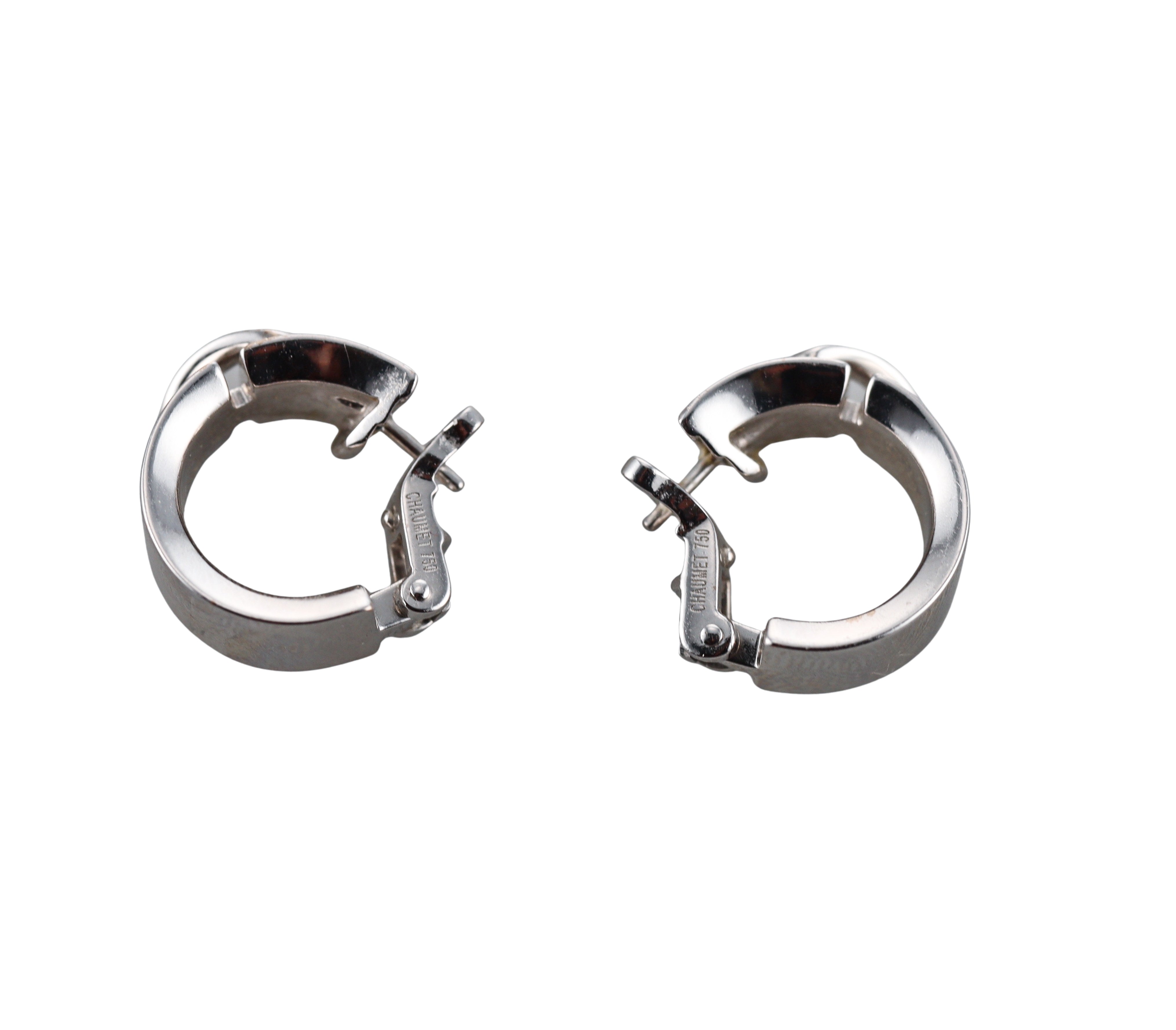 Chaumet Liens Evidence White Gold Diamond Hoop Earrings