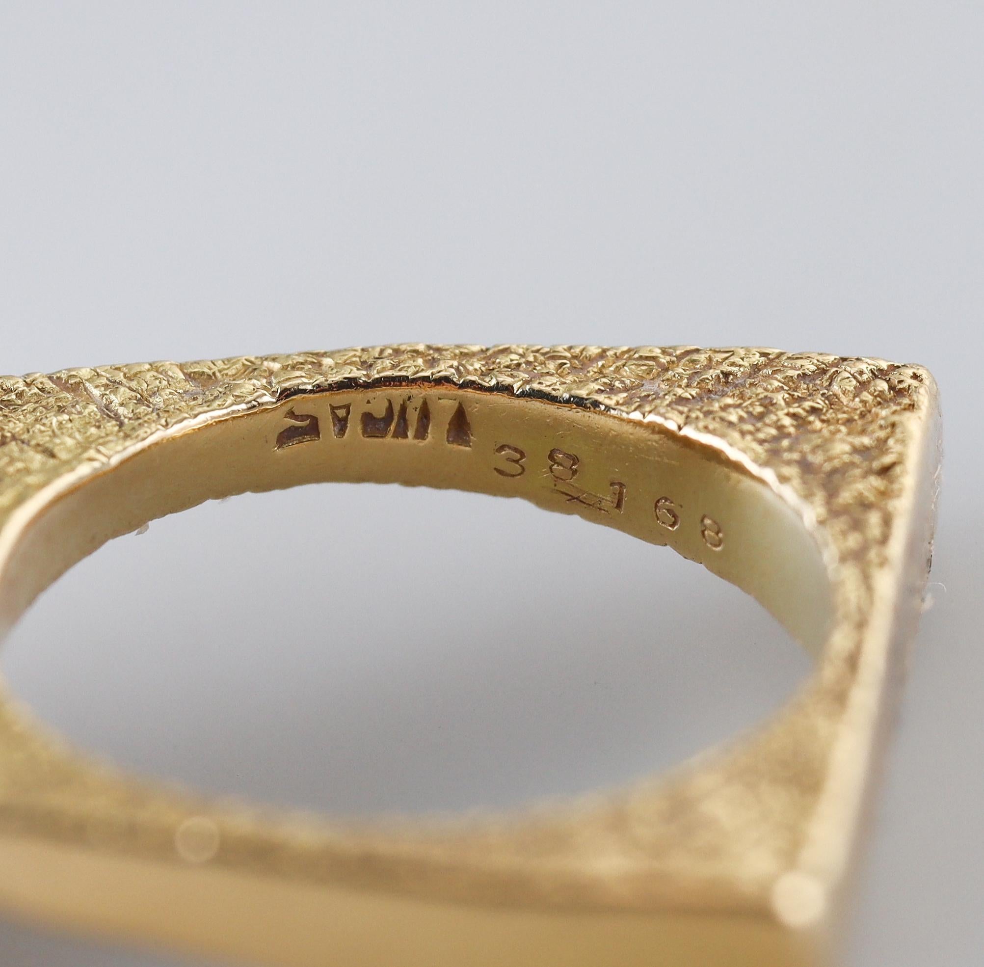 Cartier Lucas Brutalist Gold Diamond Ring