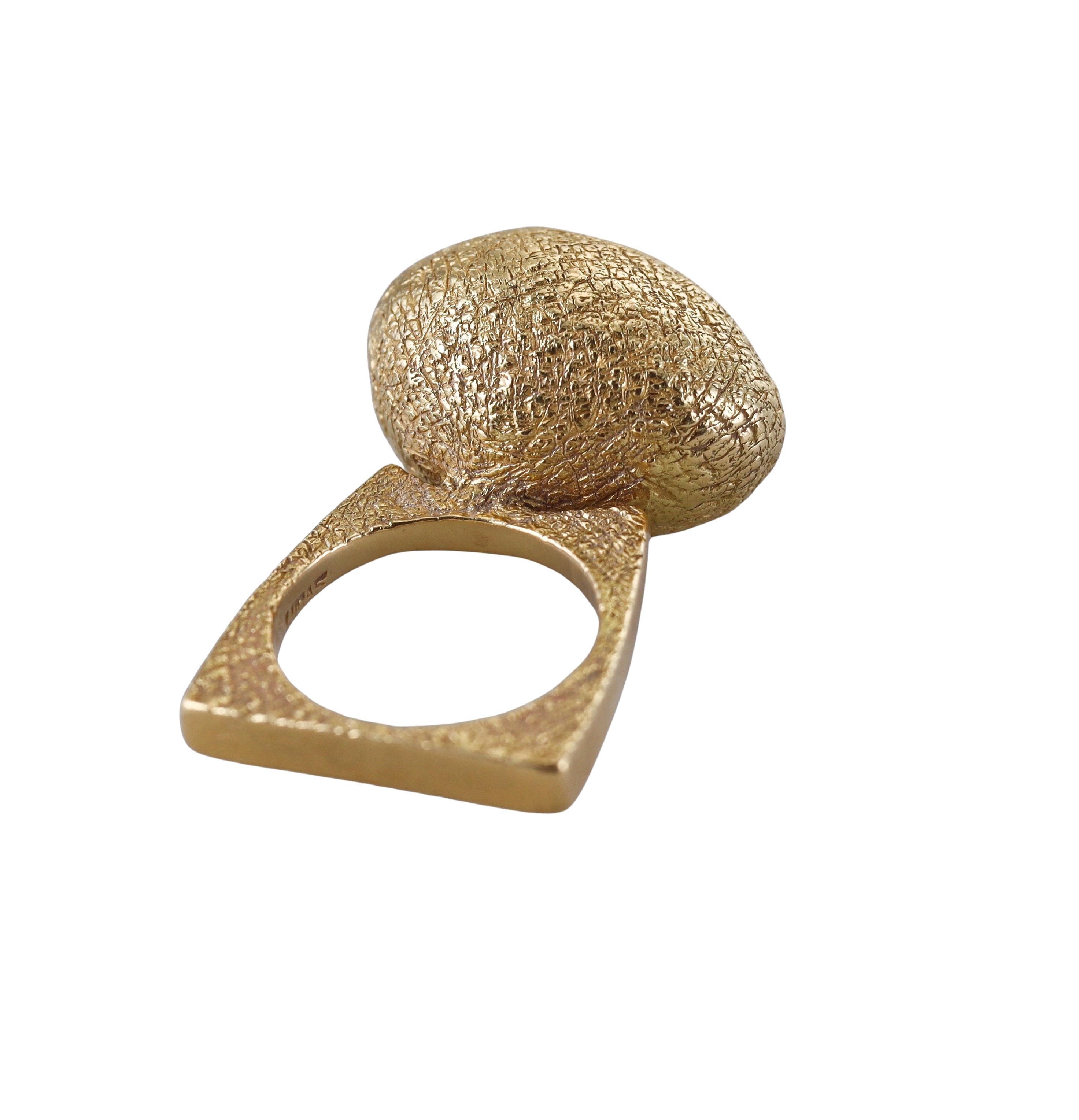Cartier Lucas Brutalist Gold Diamond Ring