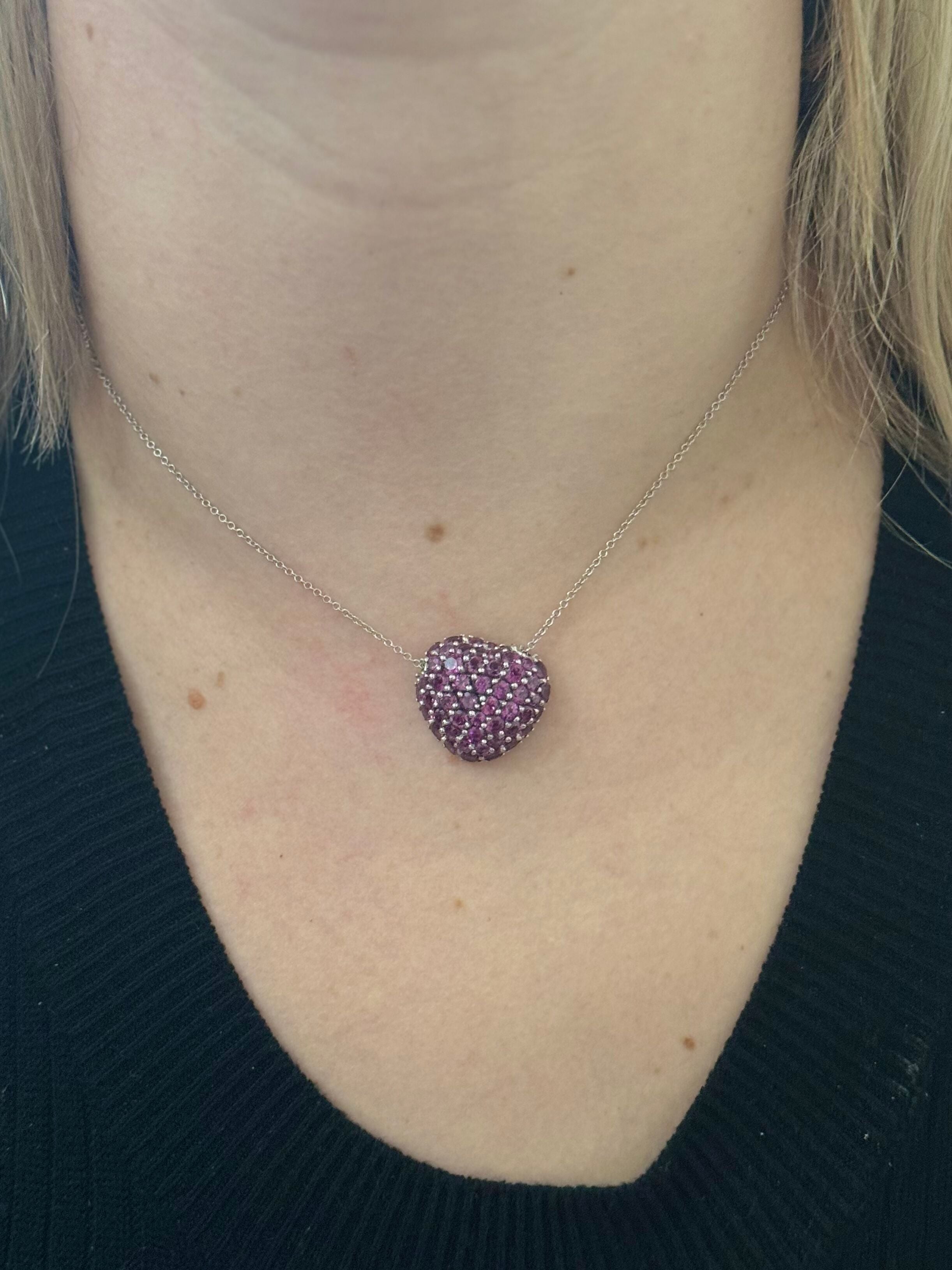 Pasquale Bruni Gold Gemstone Heart Pendant Necklace