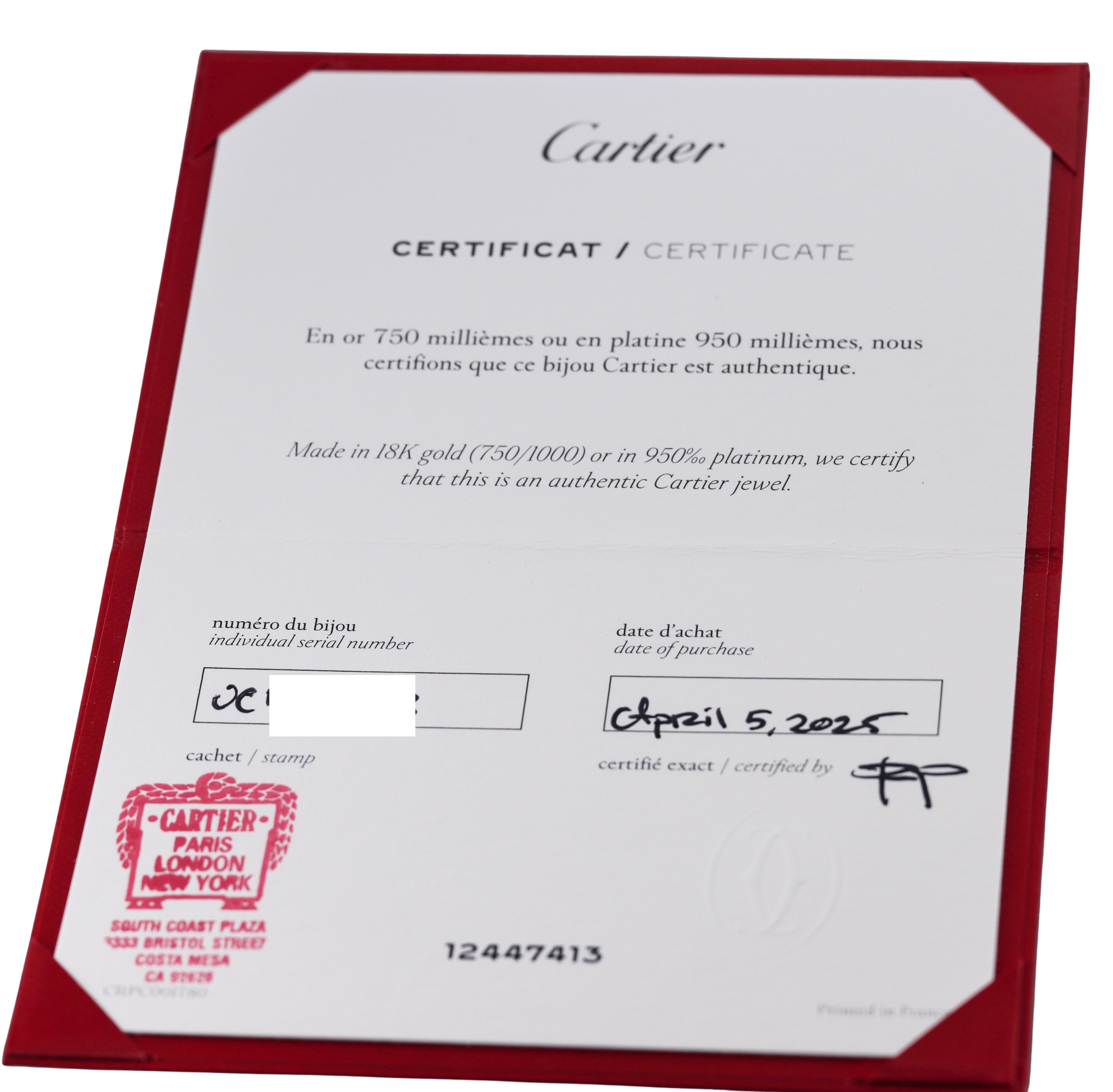 Cartier Juste Un Clou Diamond White Gold Bracelet Size 18