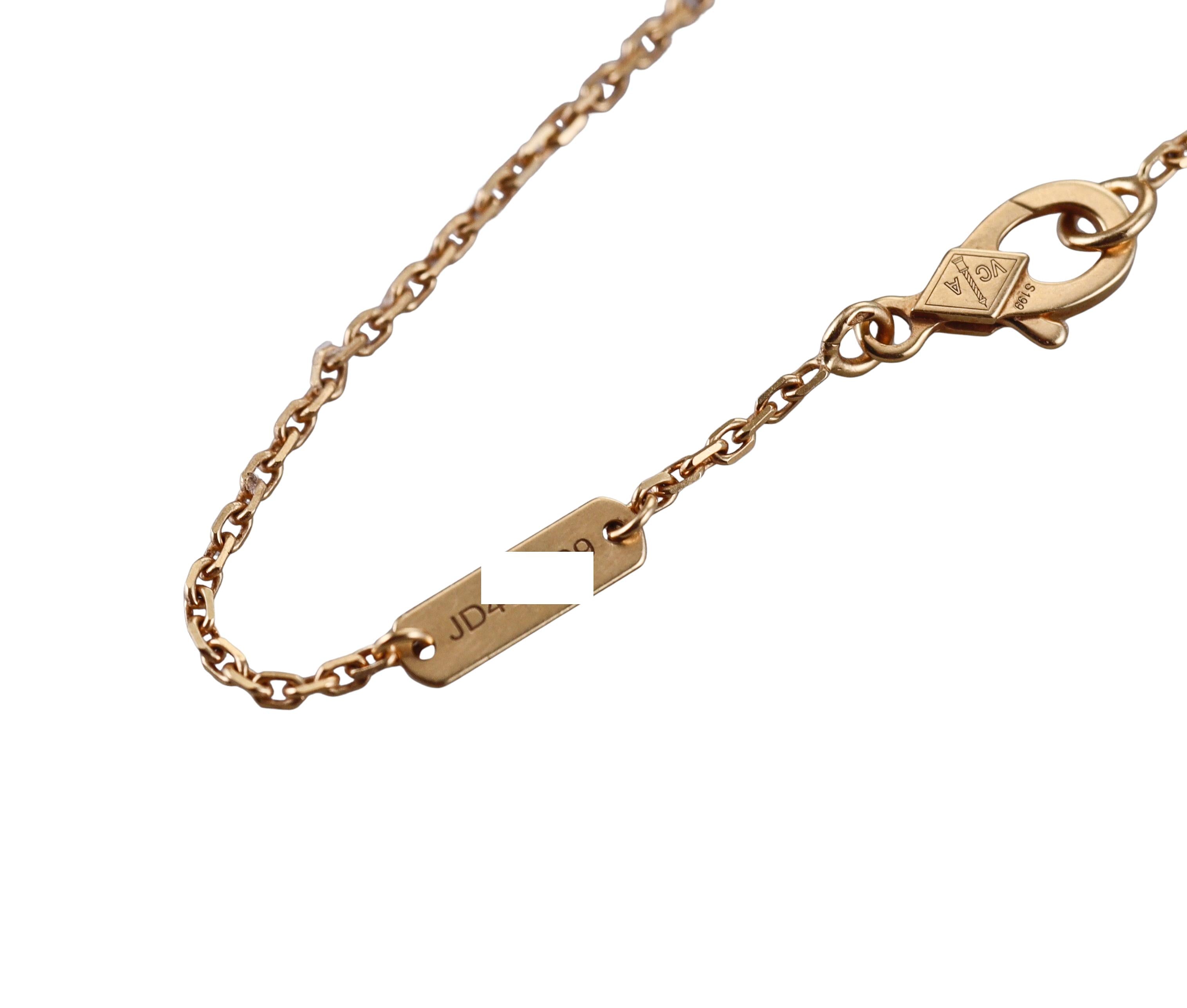 Van Cleef & Arpels Vintage Alhambra Mother of Pearl Gold Pendant Necklace