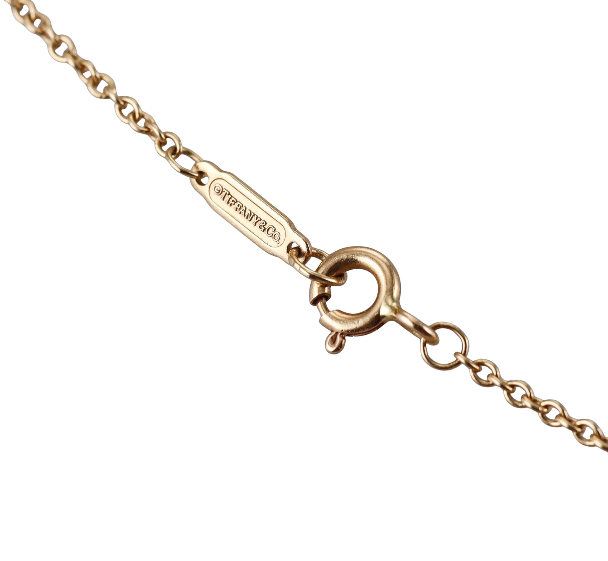 Tiffany & Co Elsa Peretti Open Heart Gold Pendant Necklace