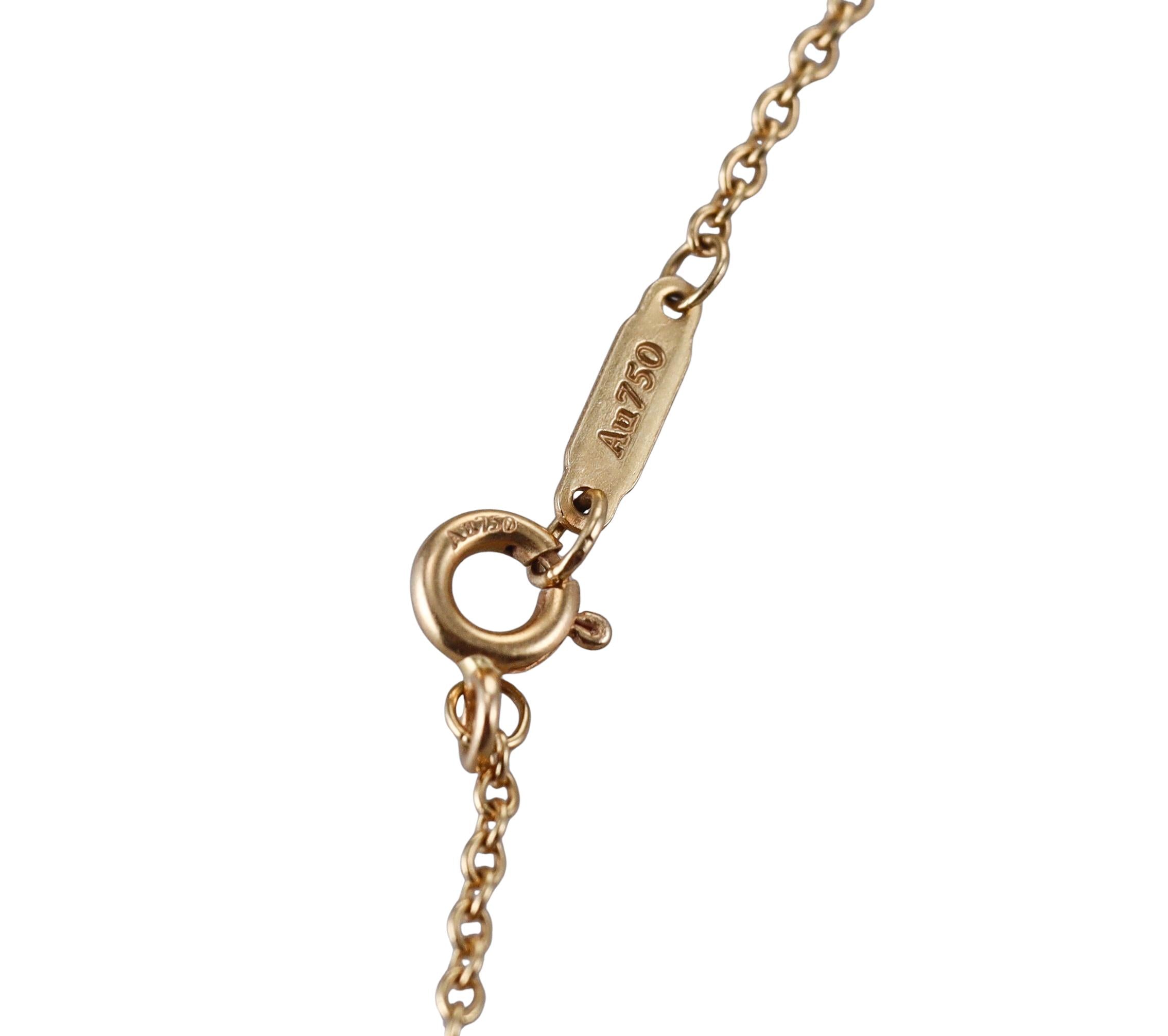 Tiffany & Co Elsa Peretti Open Heart Gold Pendant Necklace