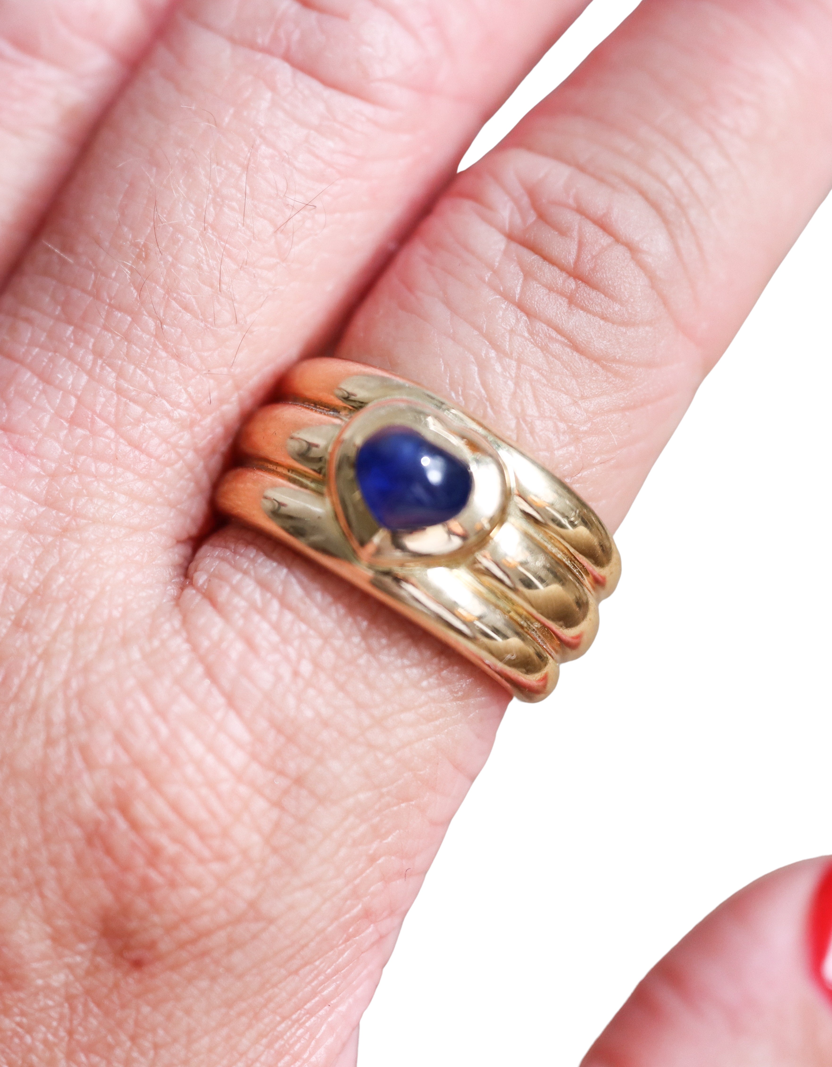 Chopard Heart Sapphire Gold Band Ring
