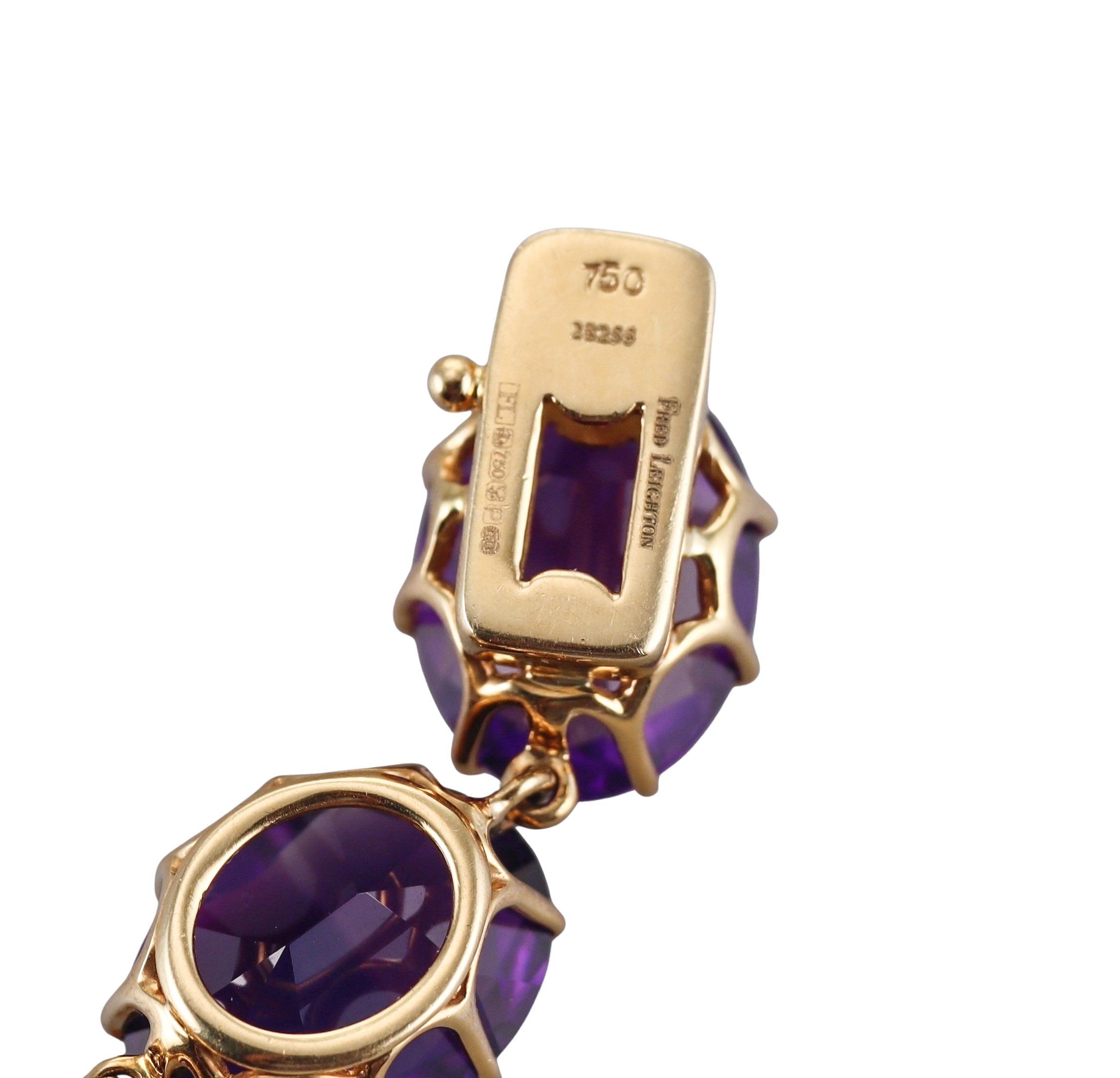 Fred Leighton Amethyst Gold Bracelet
