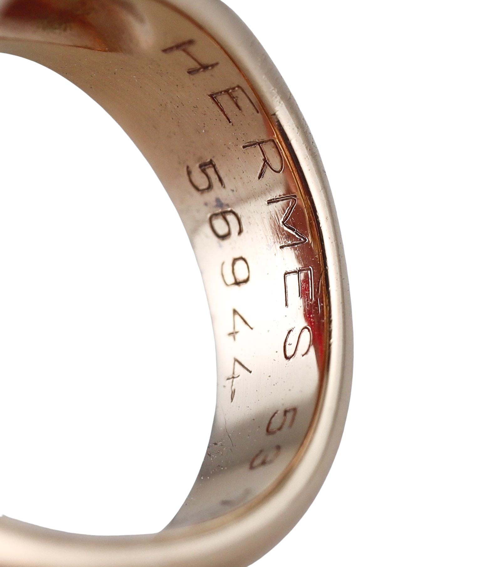 Hermes Vintage Citrine Gold Bypass Ring