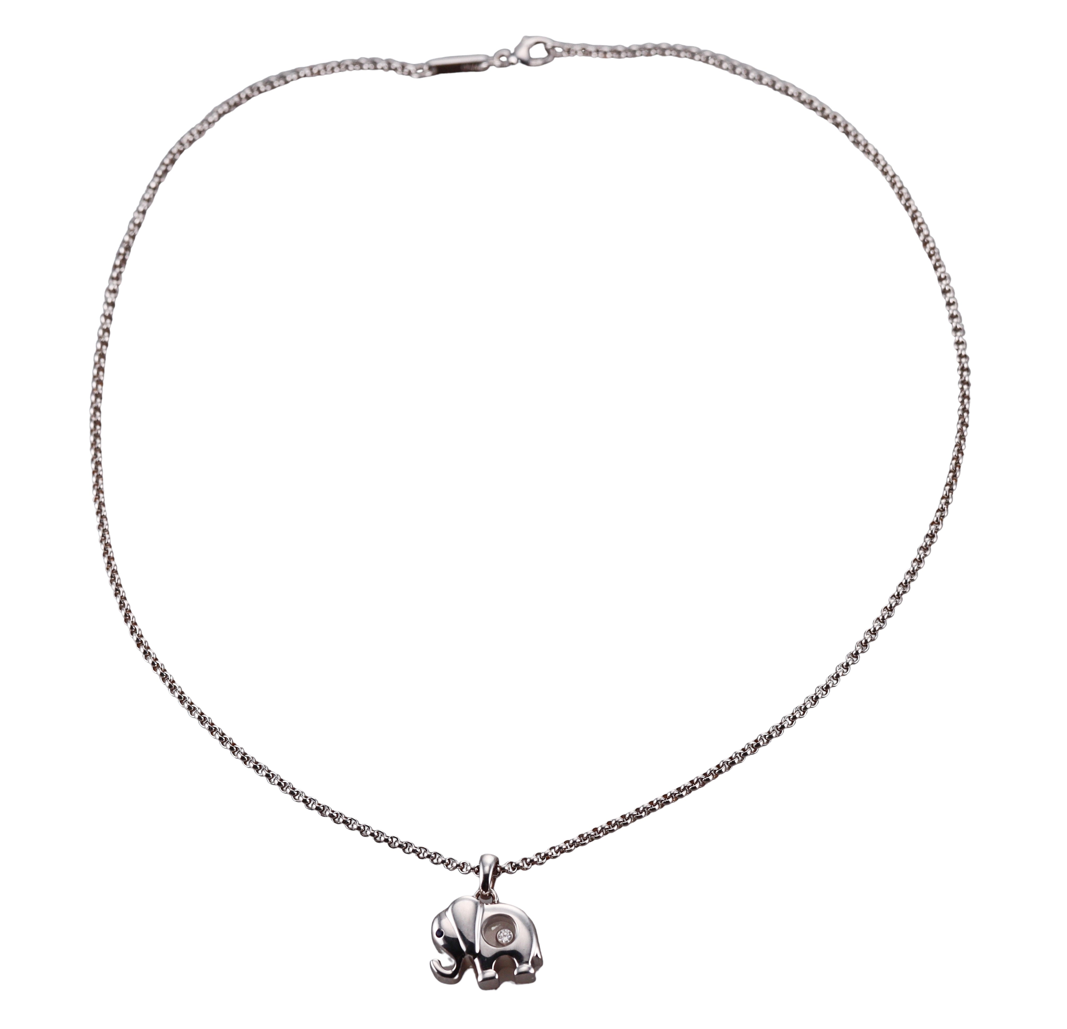 Chopard Happy Diamonds Gold Elephant Pendant Necklace 79/2189