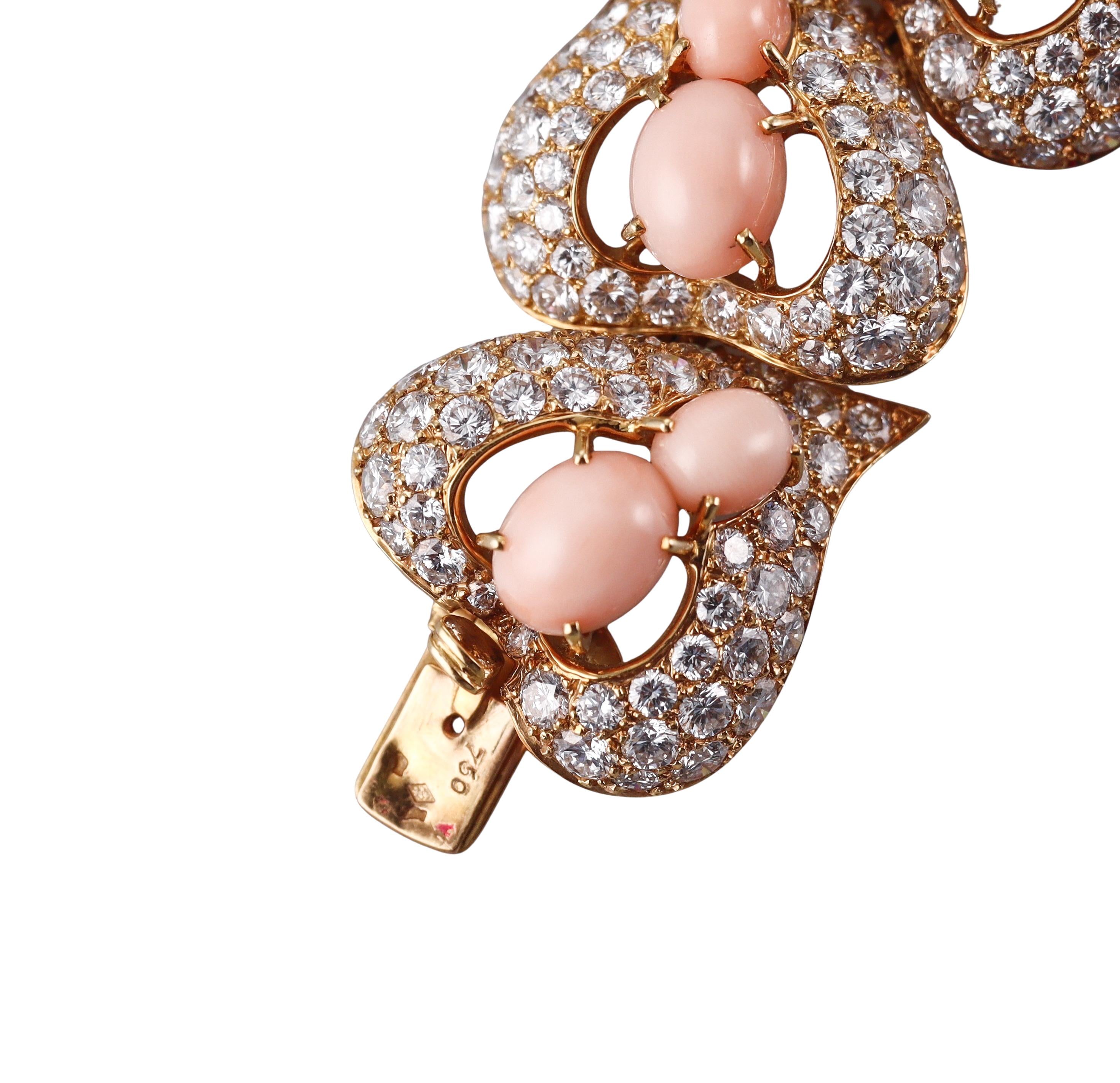 M. Gerard Coral 36 Carat Diamond Gold Bracelet