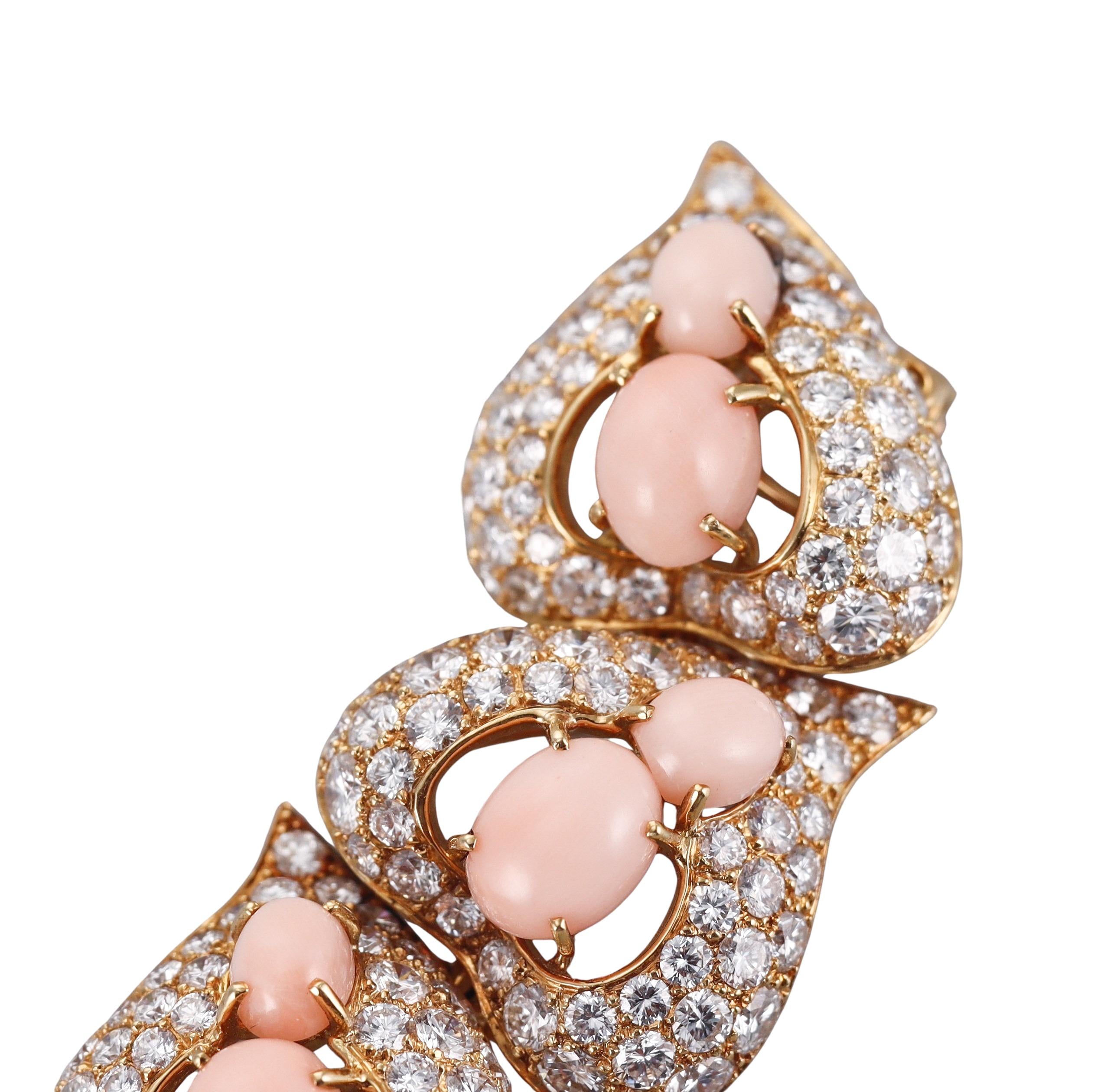 M. Gerard Coral 36 Carat Diamond Gold Bracelet