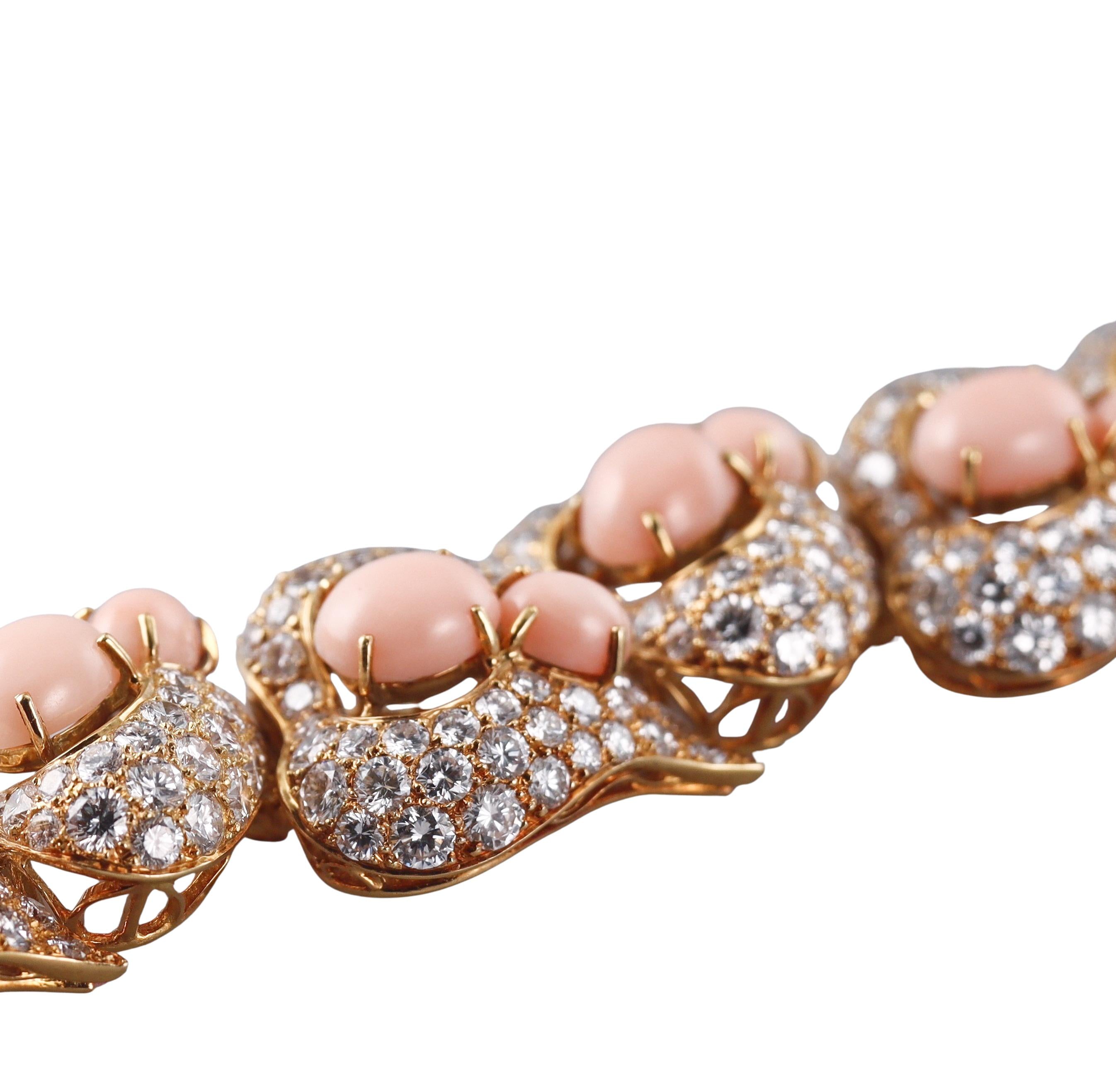 M. Gerard Coral 36 Carat Diamond Gold Bracelet