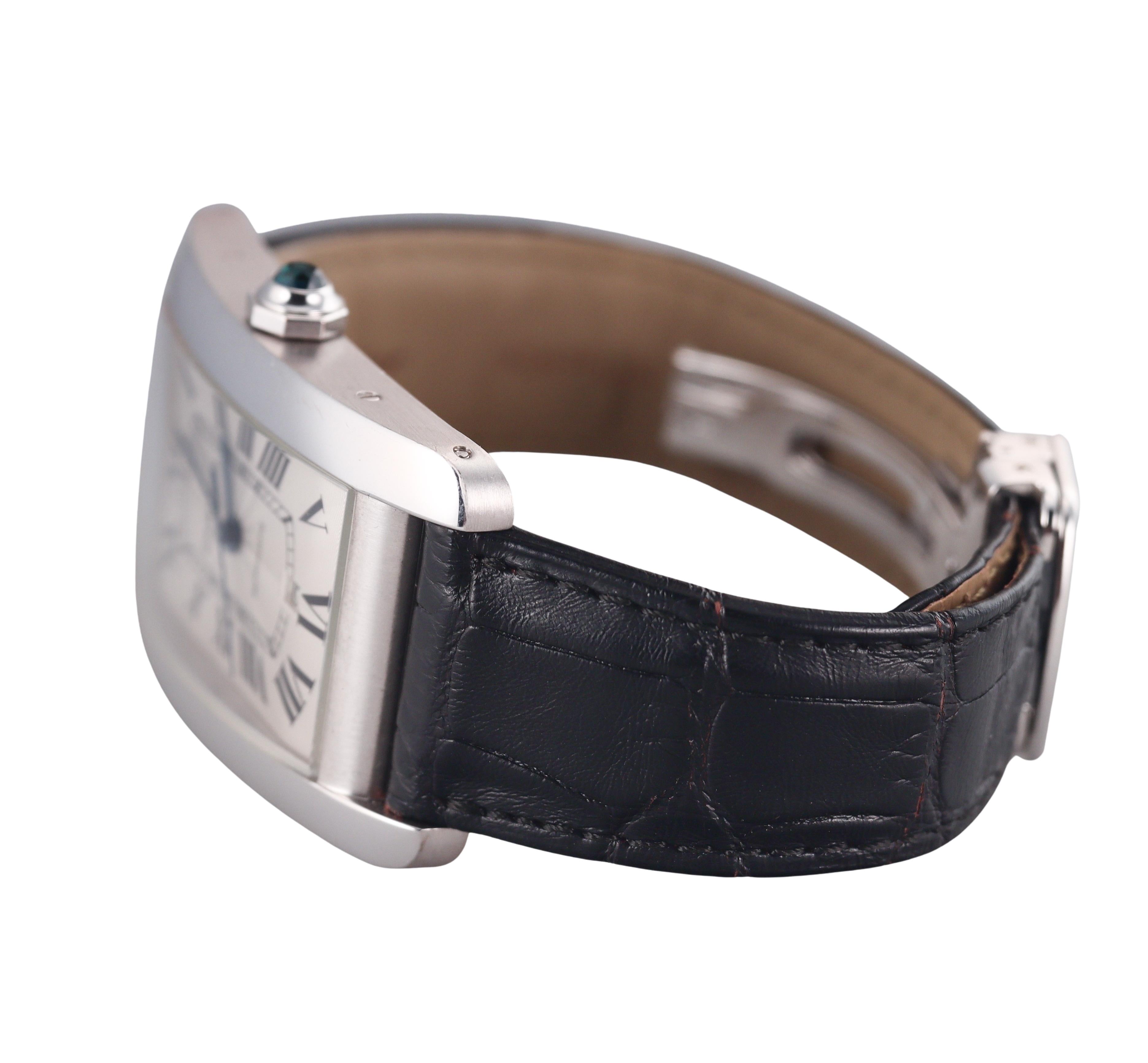 Cartier Tank Americaine XL 18k White Gold Automatic Watch W2609956