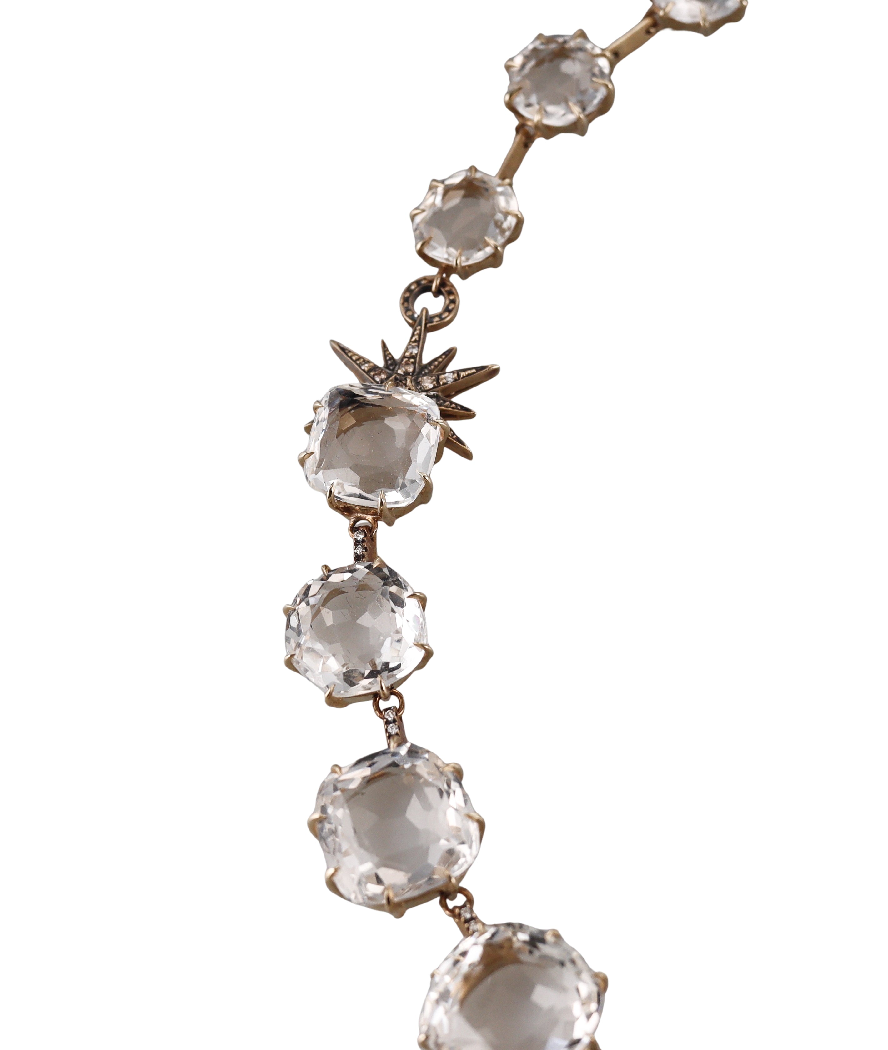 H. Stern Moonlight Noble Gold Crystal Diamond Necklace