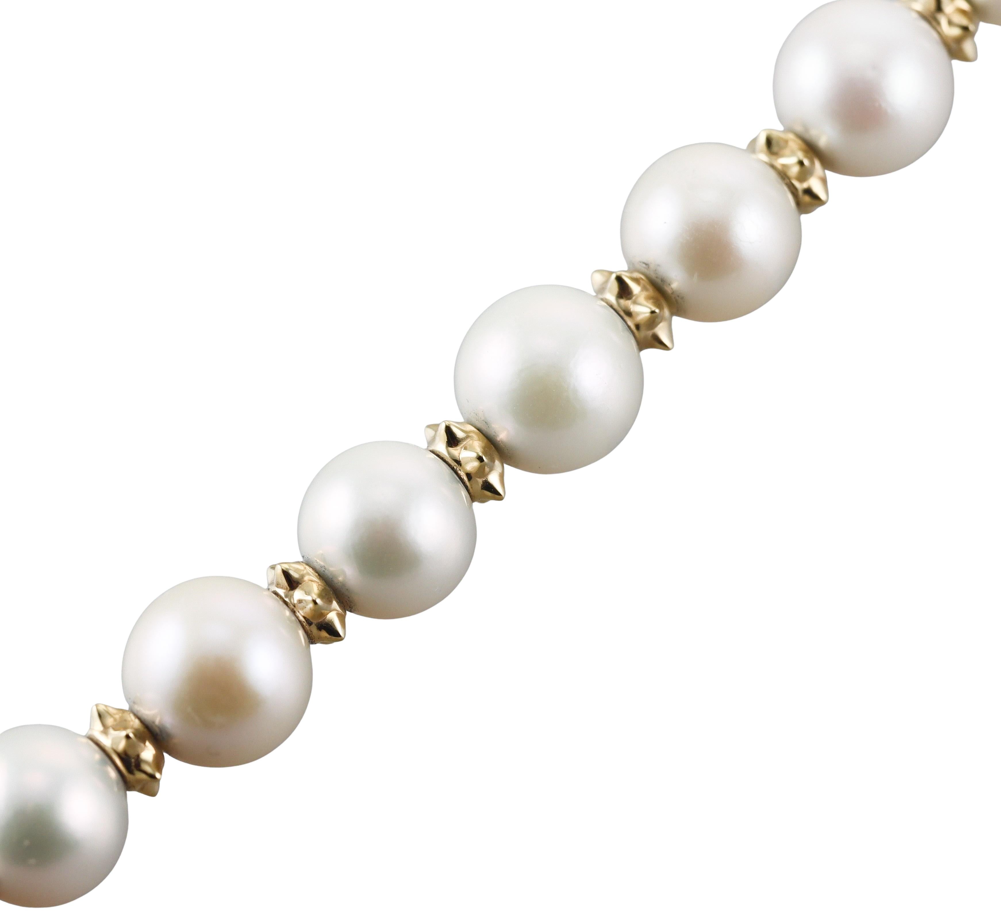 Tiffany & Co Titan by Pharrell Williams Pearl Diamond Gold Bracelet